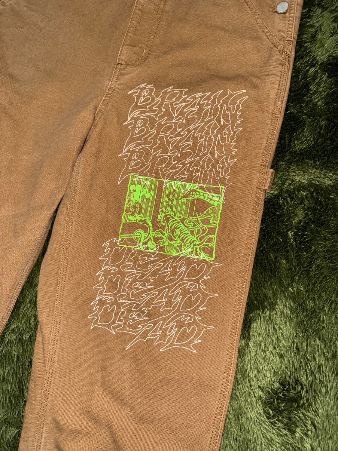 [M] 브레인데드 X 칼하트 WIP 콜라보 덕 캔버스 오버롤 상품이미지7