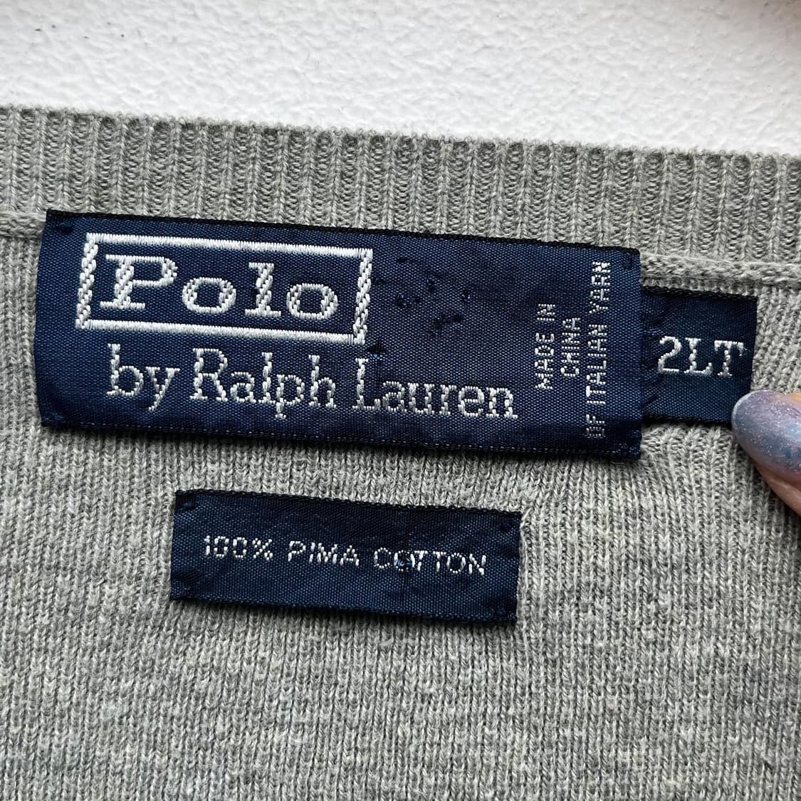 폴로 랄프로렌 기본 포니 빅사이즈 카키그레이니트베스트 상품이미지5
