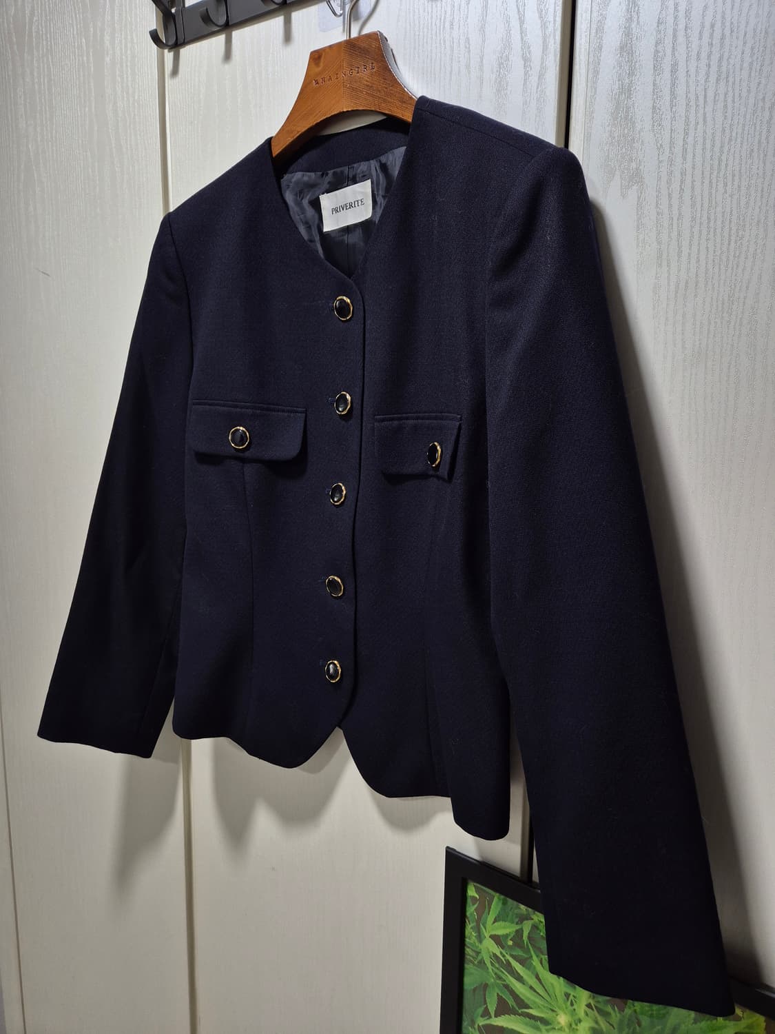 (세일)JPN . PRIVERITE 다크네이비 금장 버튼 자켓 상품이미지2