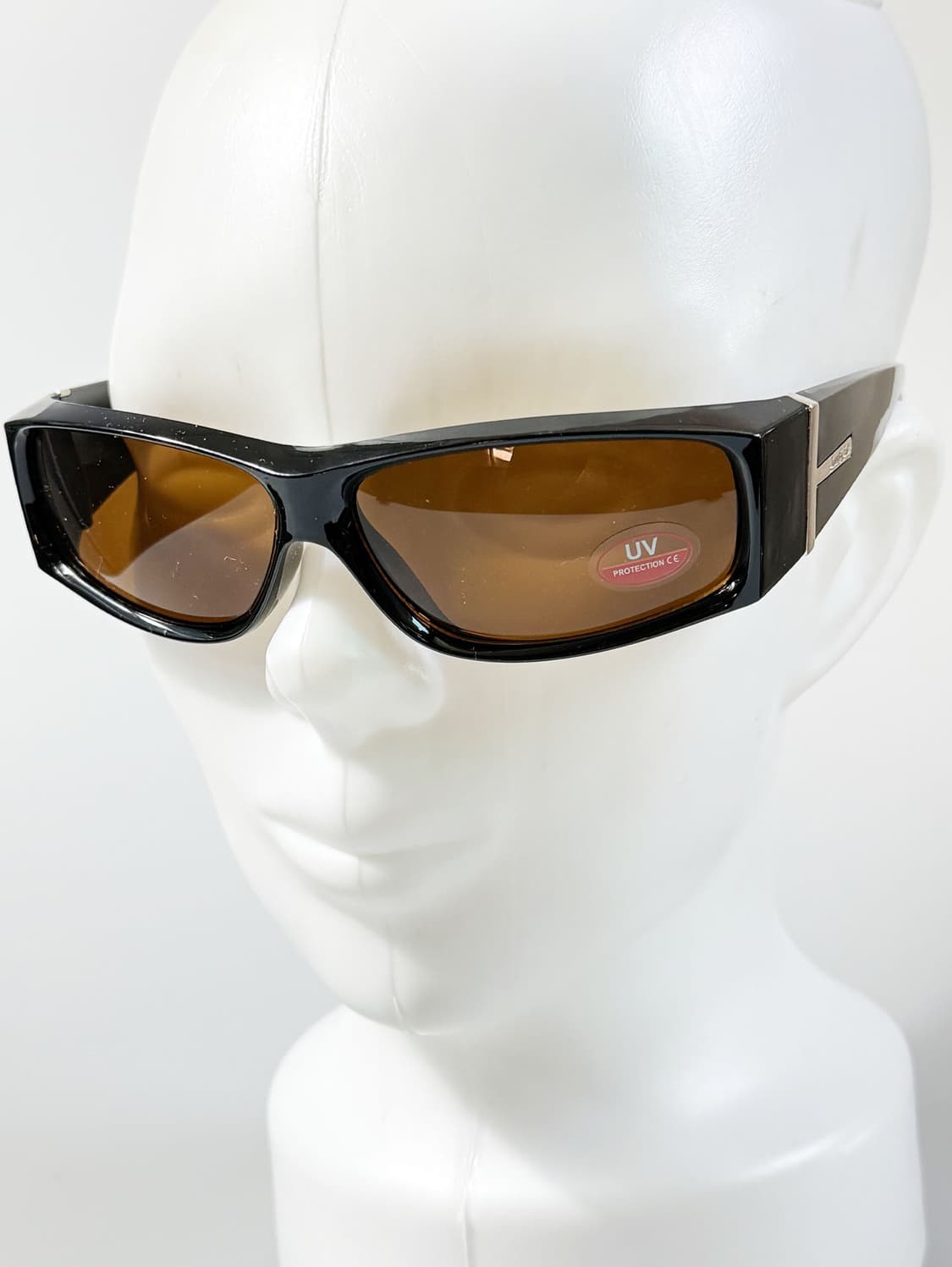 90s SOUTH SIDE 블랙 랩어라운드 브라운 틴트 빈티지 선글라스 상품이미지9