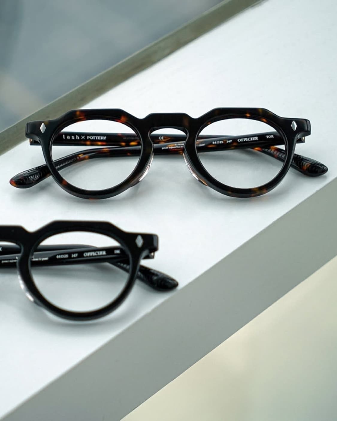 포터리 x 래쉬 (pottery x lash) 오피서 안경 톨토이즈 상품이미지1