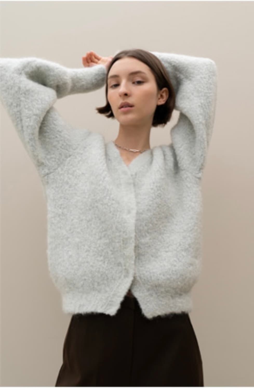 thetis 더티스 브이넥 모헤어 부클 니트 가디건 새상품 F 상품이미지3