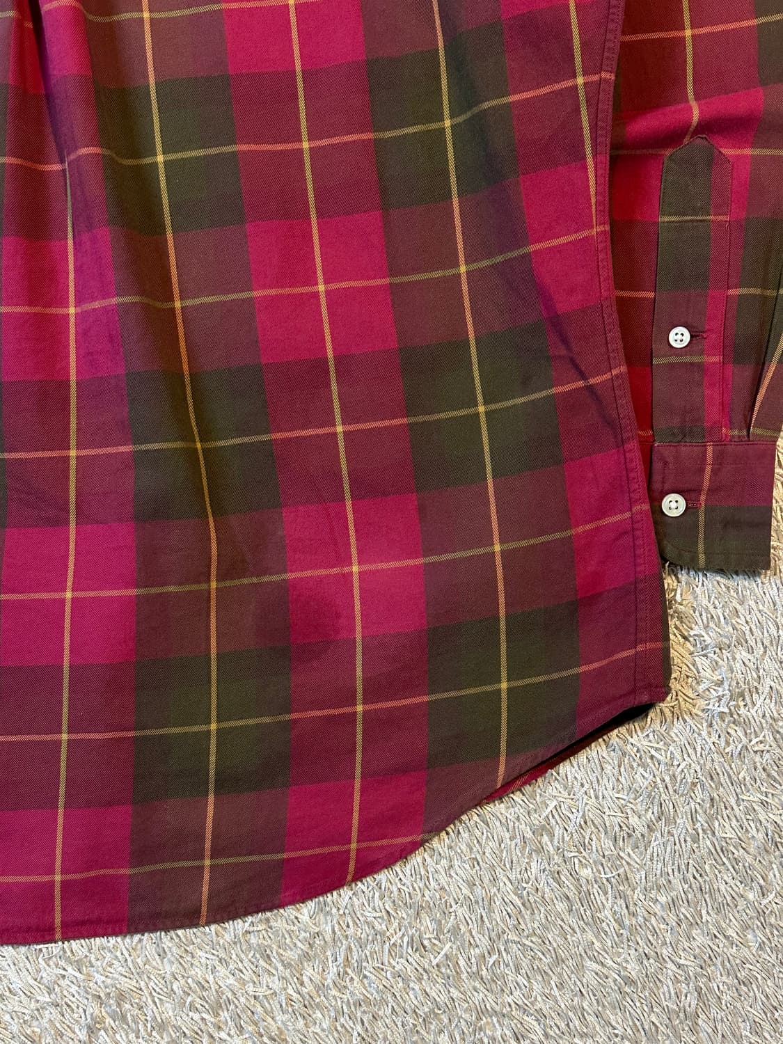 폴로 랄프로렌 커스텀핏 카키포니 코튼 체크셔츠 상품이미지4