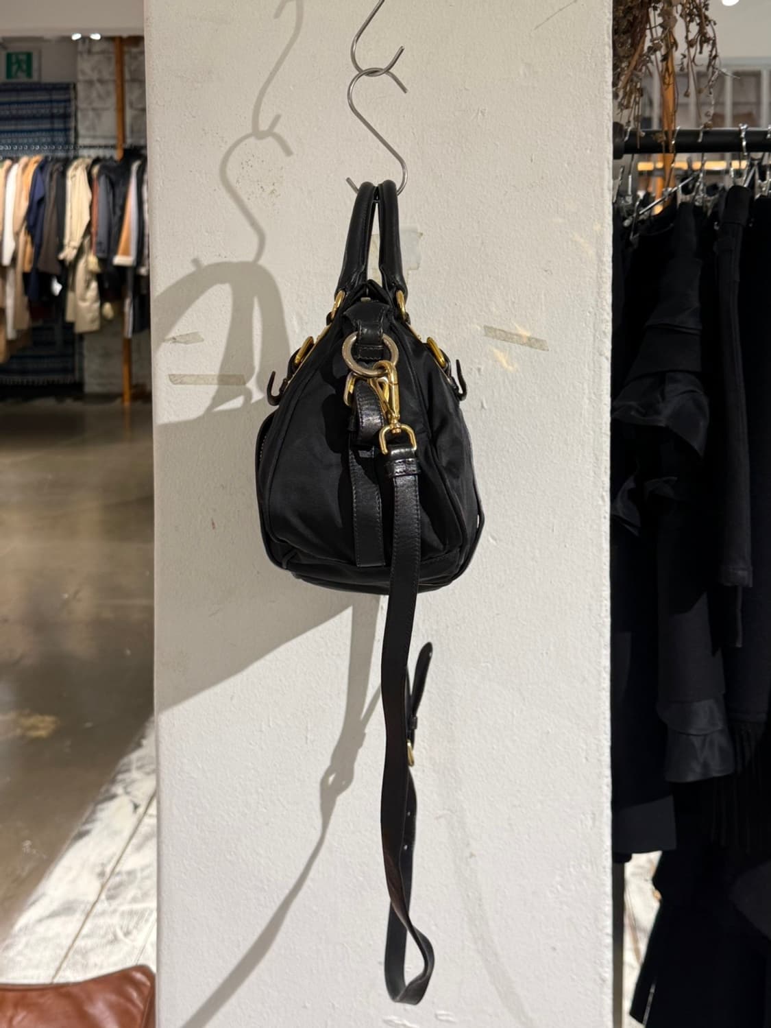 프라다 블랙 포코노 나일론 투웨이 토트백 상품이미지4