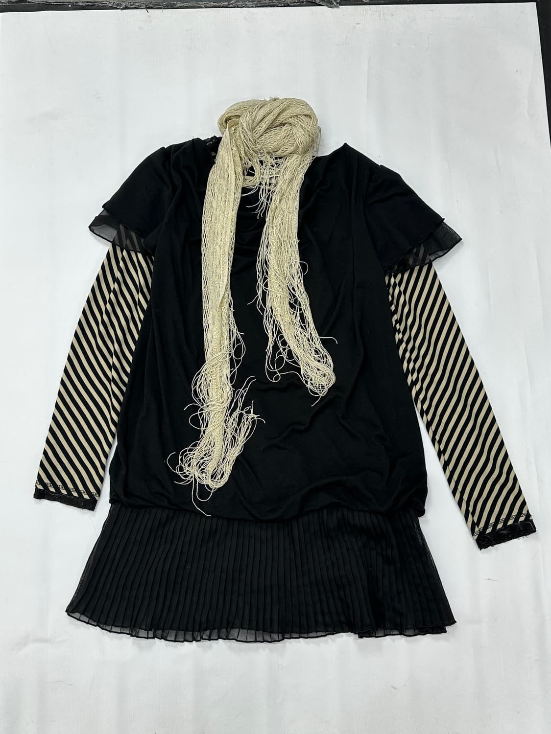 🖤슈슈룬 슈슈룬 머플러 코디세트🖤 블랙갸루 레이어드 고스 펑크 상품이미지3