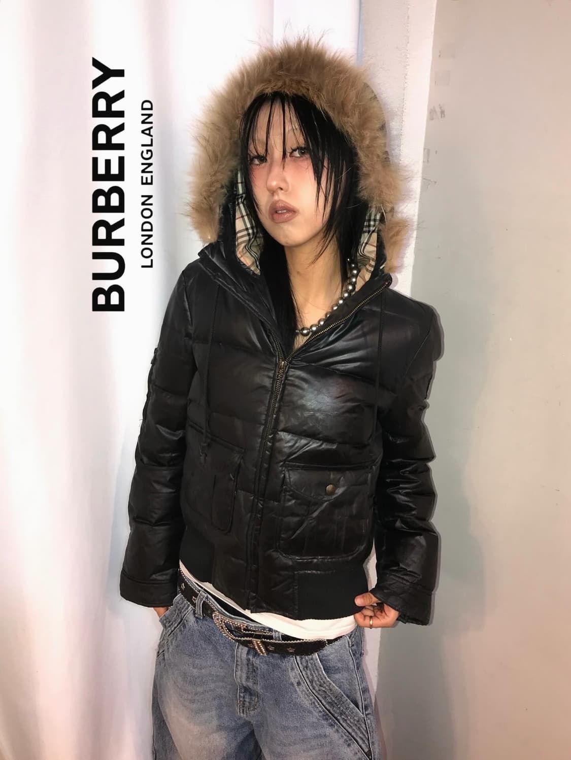 Burberry Nova Check Fur Padded JK 상품이미지1