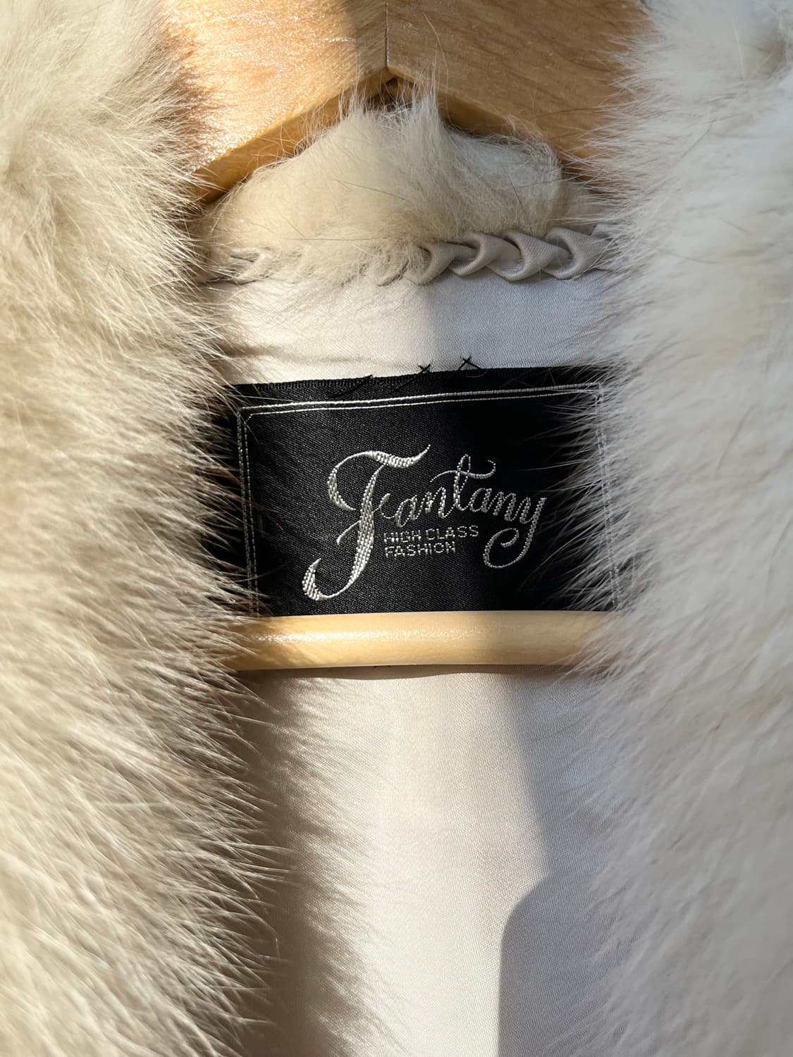 리얼 폭스퍼 모피코트 아아보리 상품이미지8