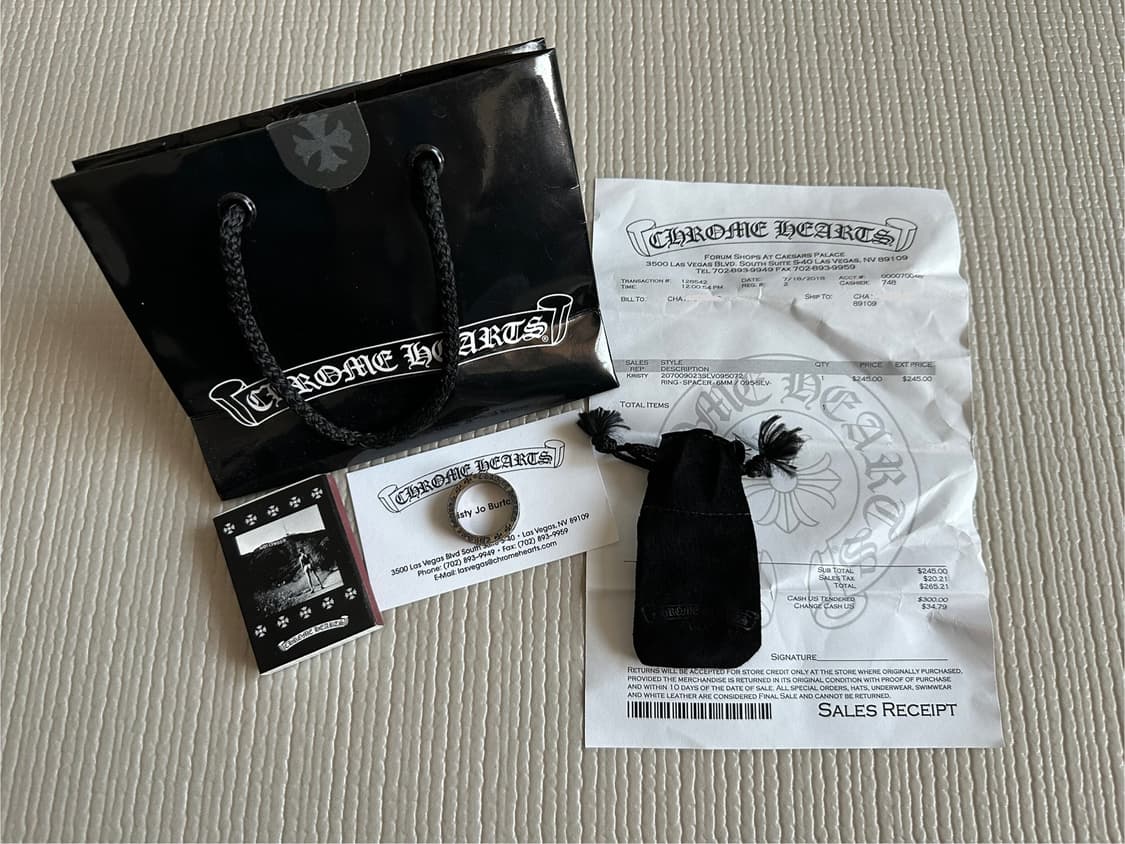 us9.5 크롬하츠 스페이서 포에버링 6mm 상품이미지1