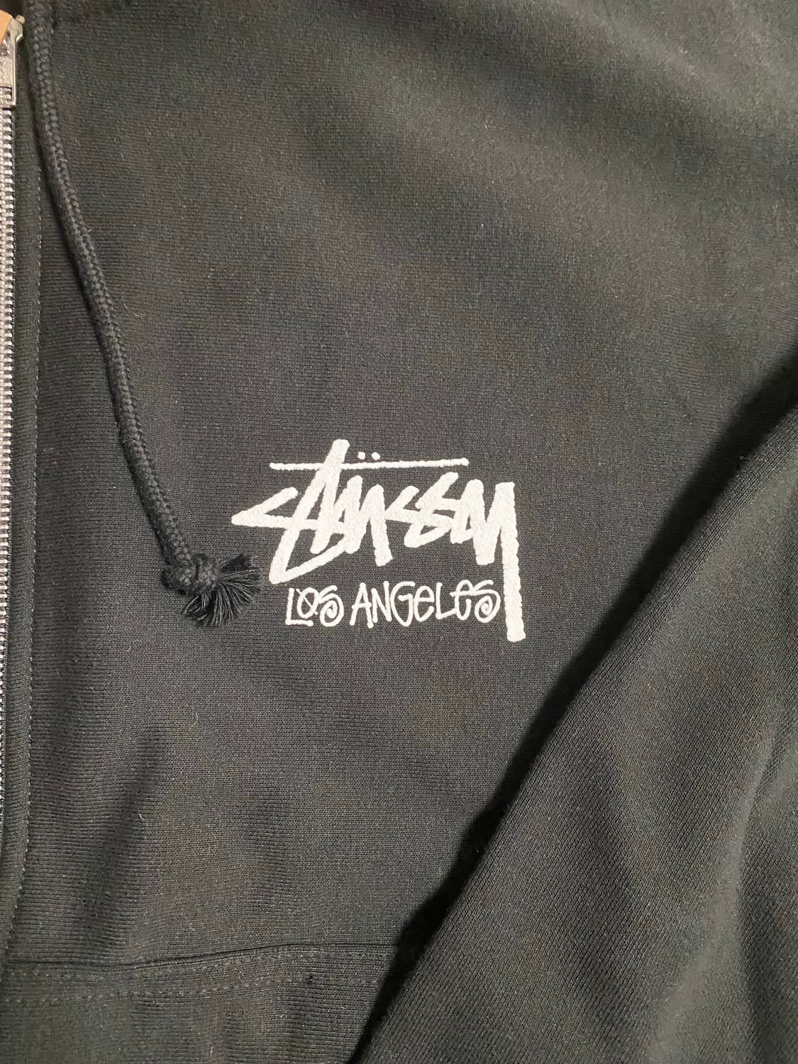 스투시 집업 후드티 - 로스앤젤레스 LA 엑스라지 블랙 상품이미지3