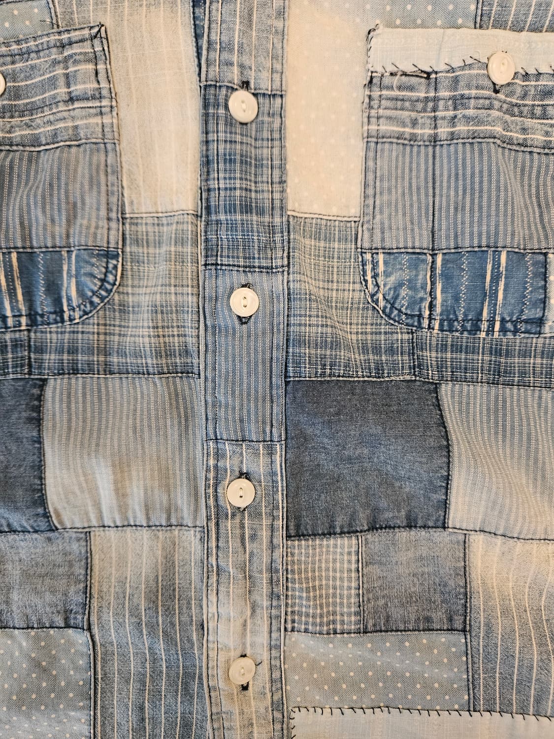 폴로 랄프로렌 인디고 코튼 패치워크 셔츠  상품이미지3