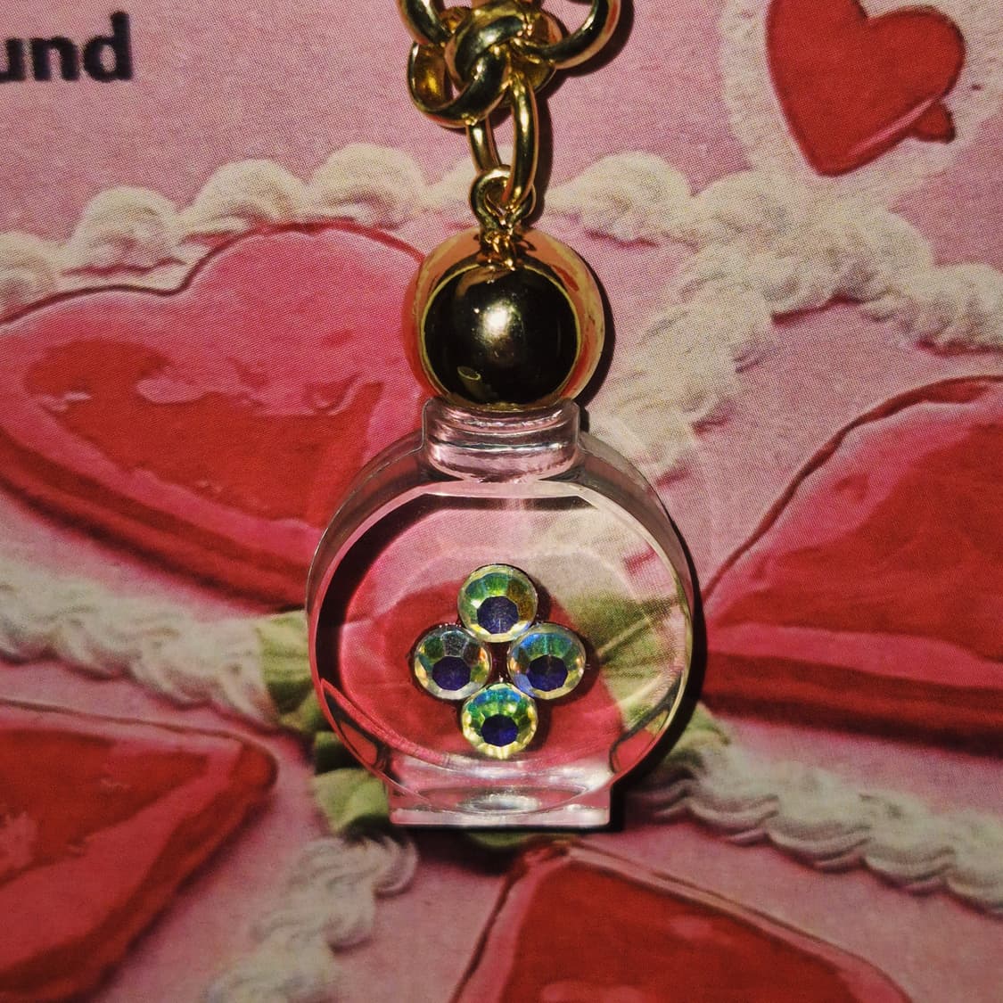 90s 프랑스 빈티지 크리스탈 퍼퓸 보틀 목걸이 상품이미지5