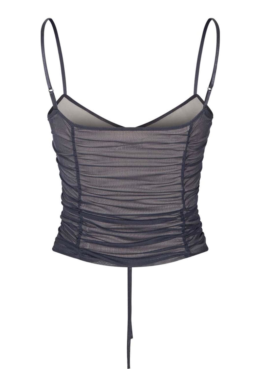 플리즈 노 팔로우 이사벨 셔링 매쉬 탑 차콜 상품이미지6