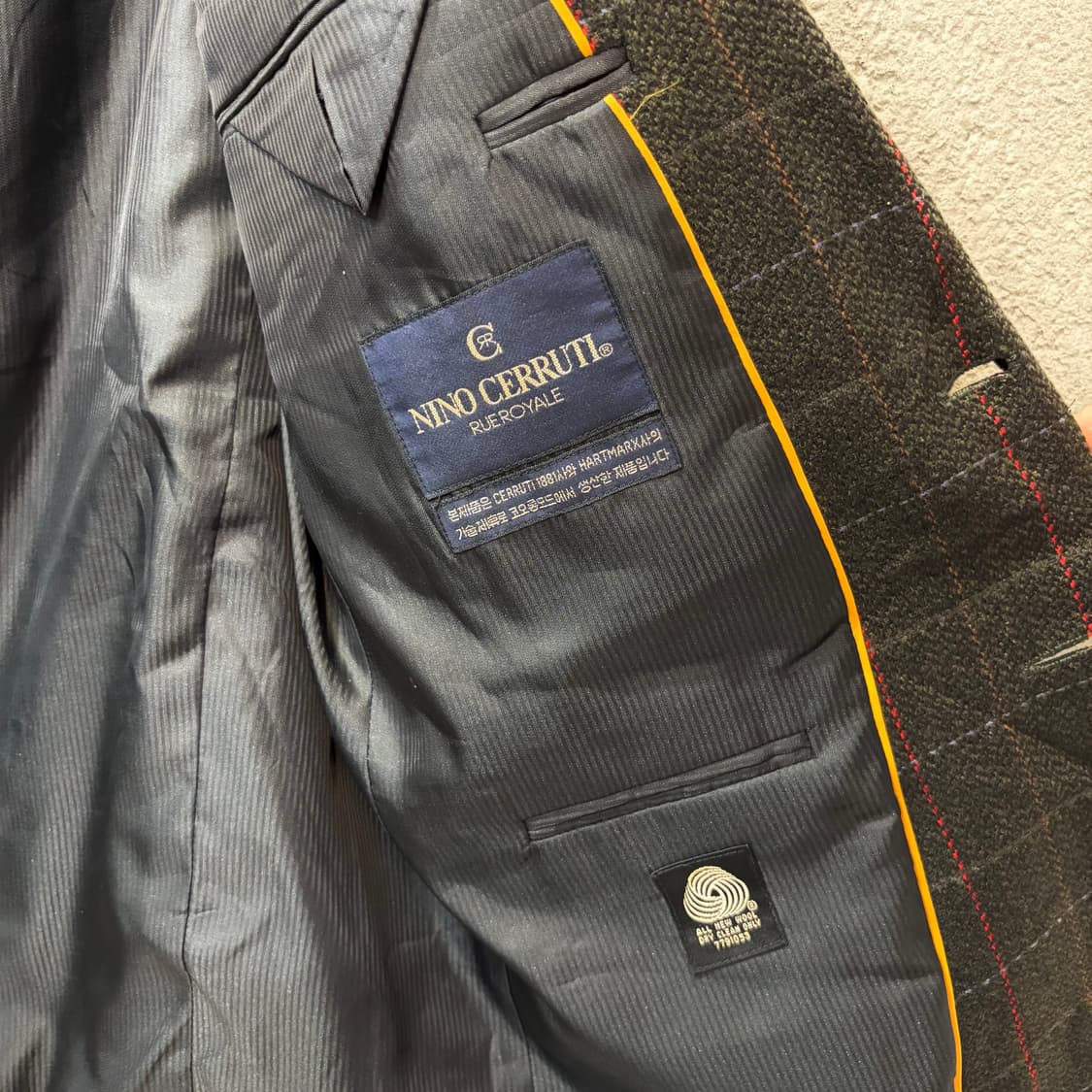 90s Nino Cerruti 체크 블레이저 자켓 (M) 상품이미지6