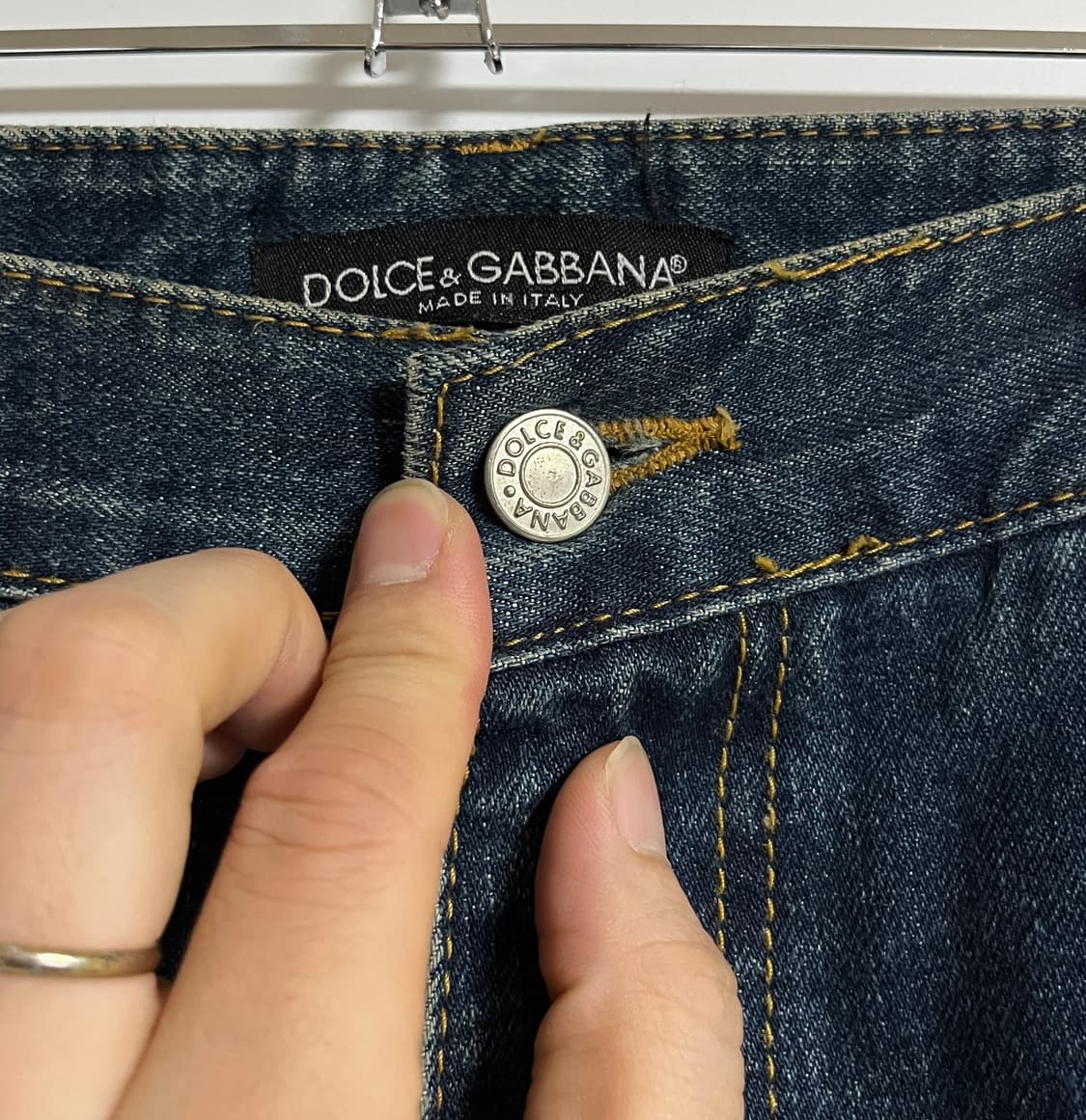 돌체앤가바나 세미와이드 워싱 데님 청바지 33 상품이미지4