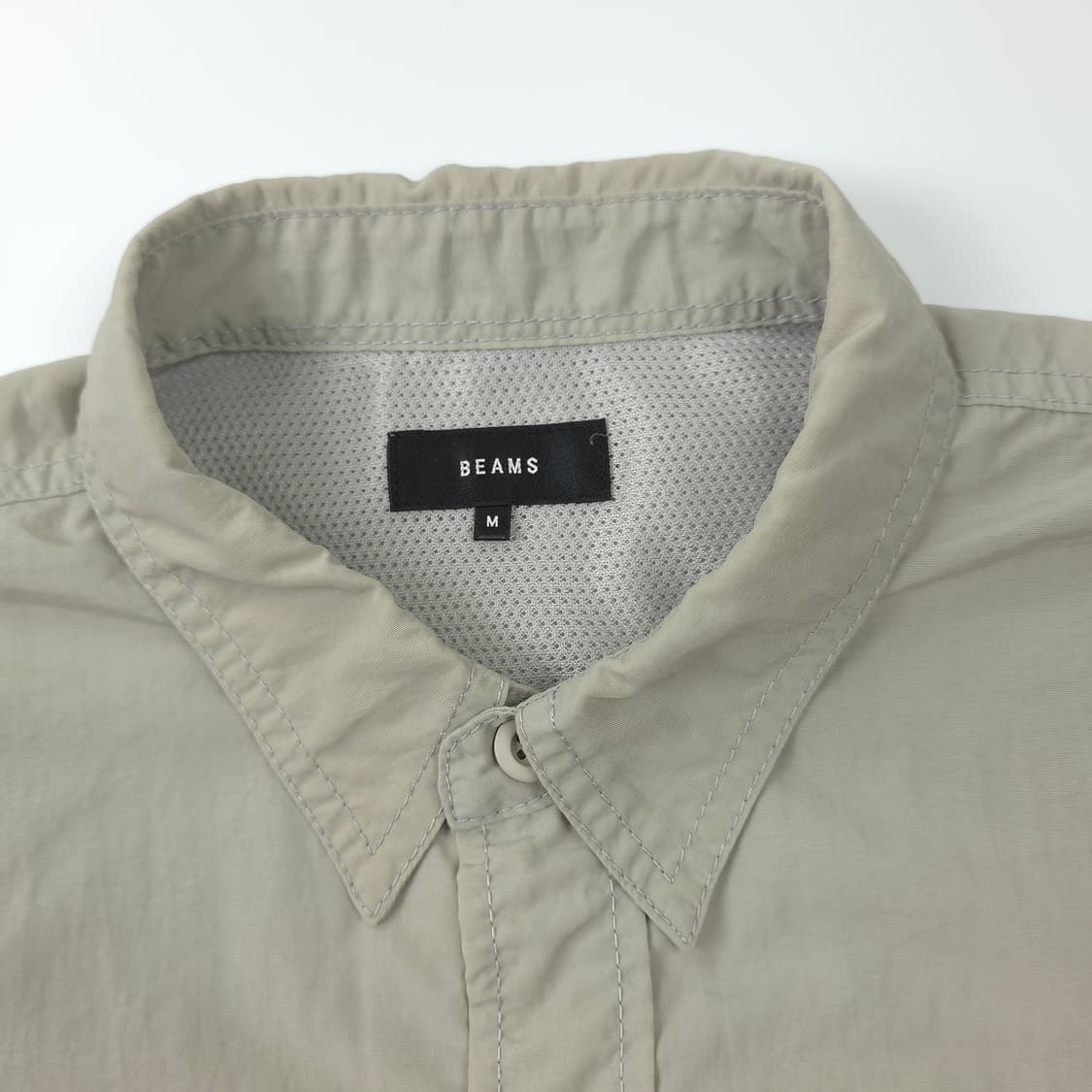 빔즈 나일론 반팔셔츠 그레이 (M) 상품이미지4