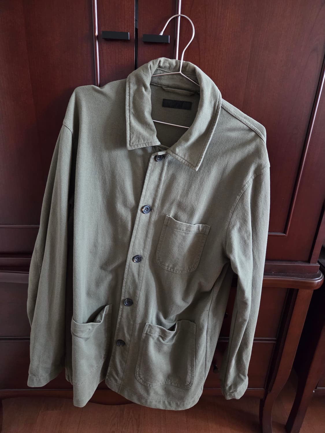 유니클로 L사이즈 카키색 프렌치 워크 자켓 상품이미지6