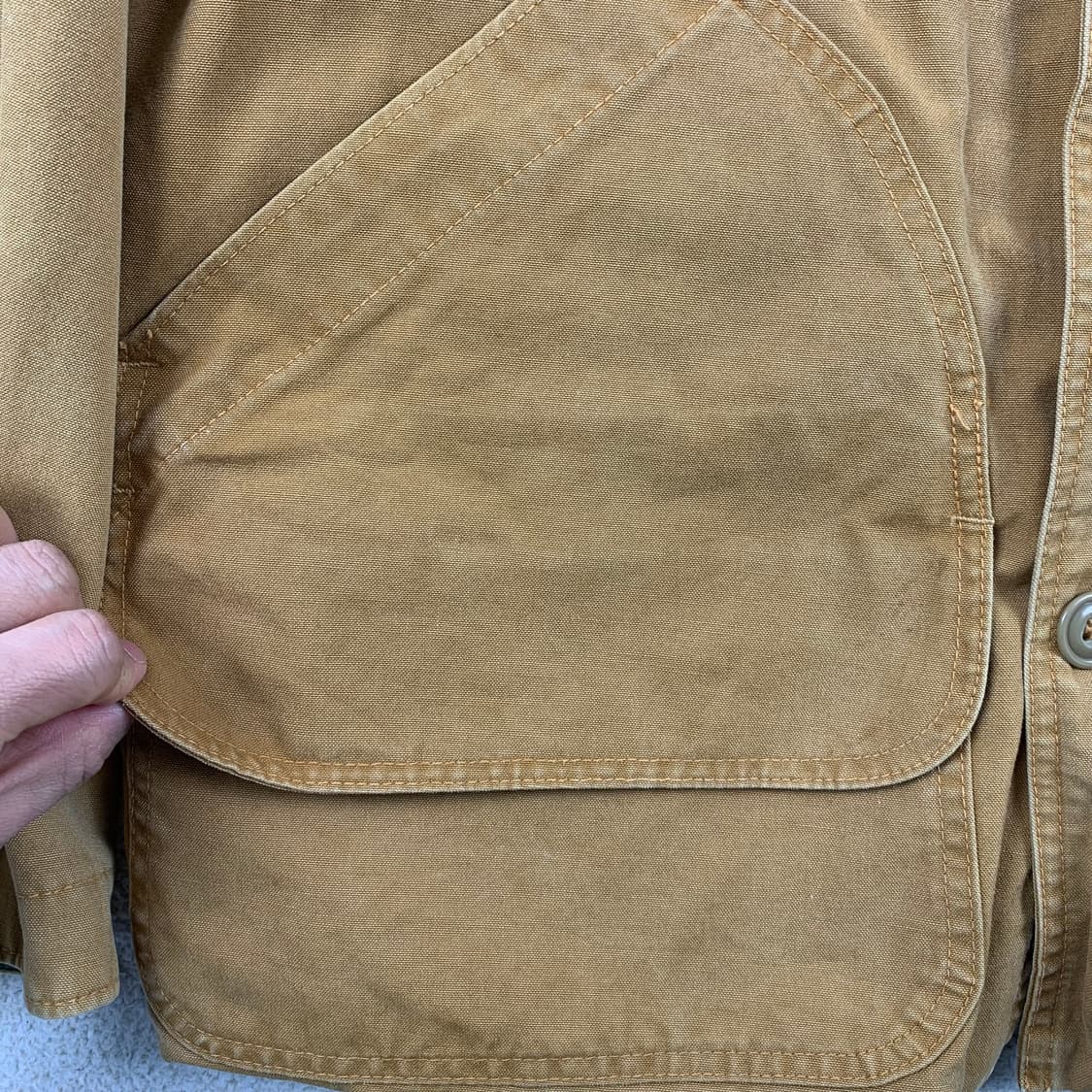 70s 엘엘빈 코듀로이 카라 캔버스 코튼 헌팅 자켓 상품이미지4