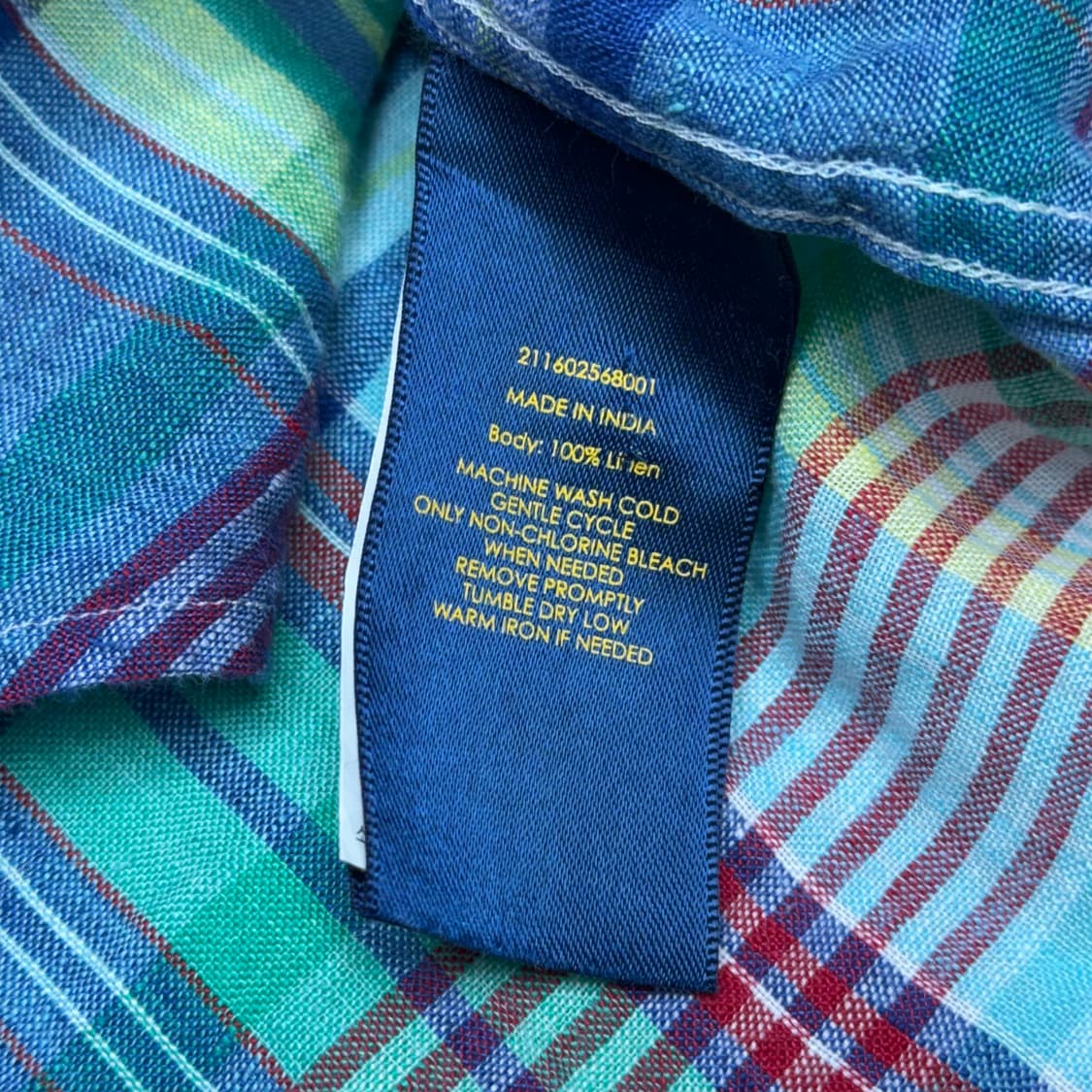 [S] 랄프로렌 멀티컬러 린넨 셔츠 상품이미지6