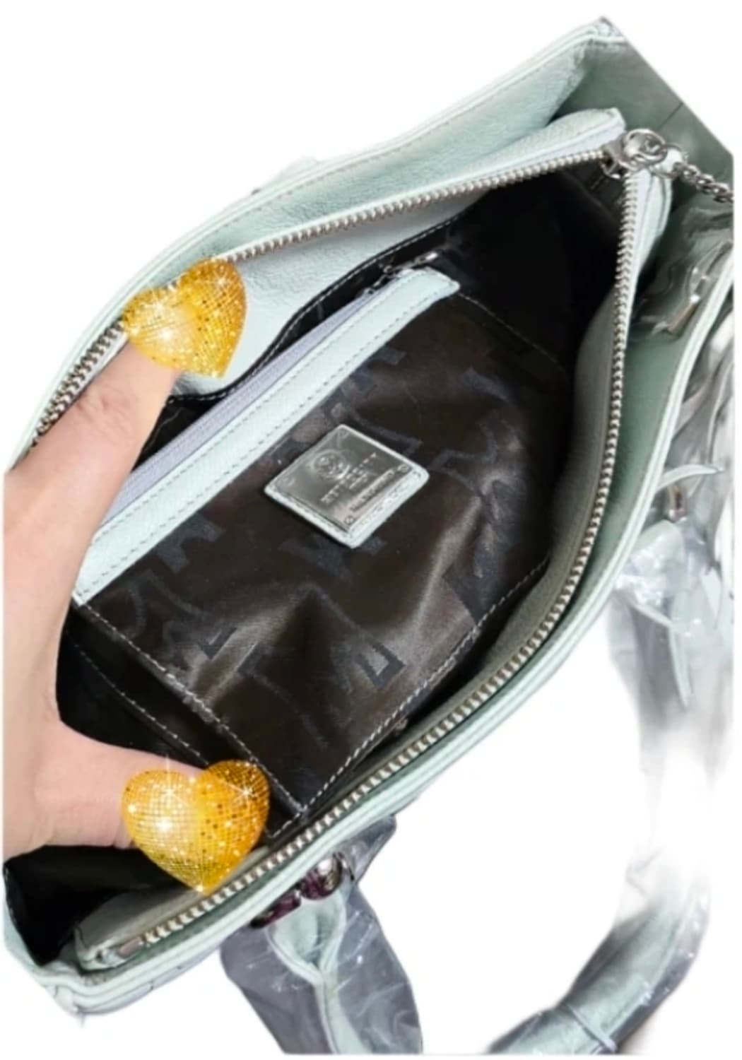 정품     메트로시티   캐비어가죽 참 키링 토트백 상품이미지5