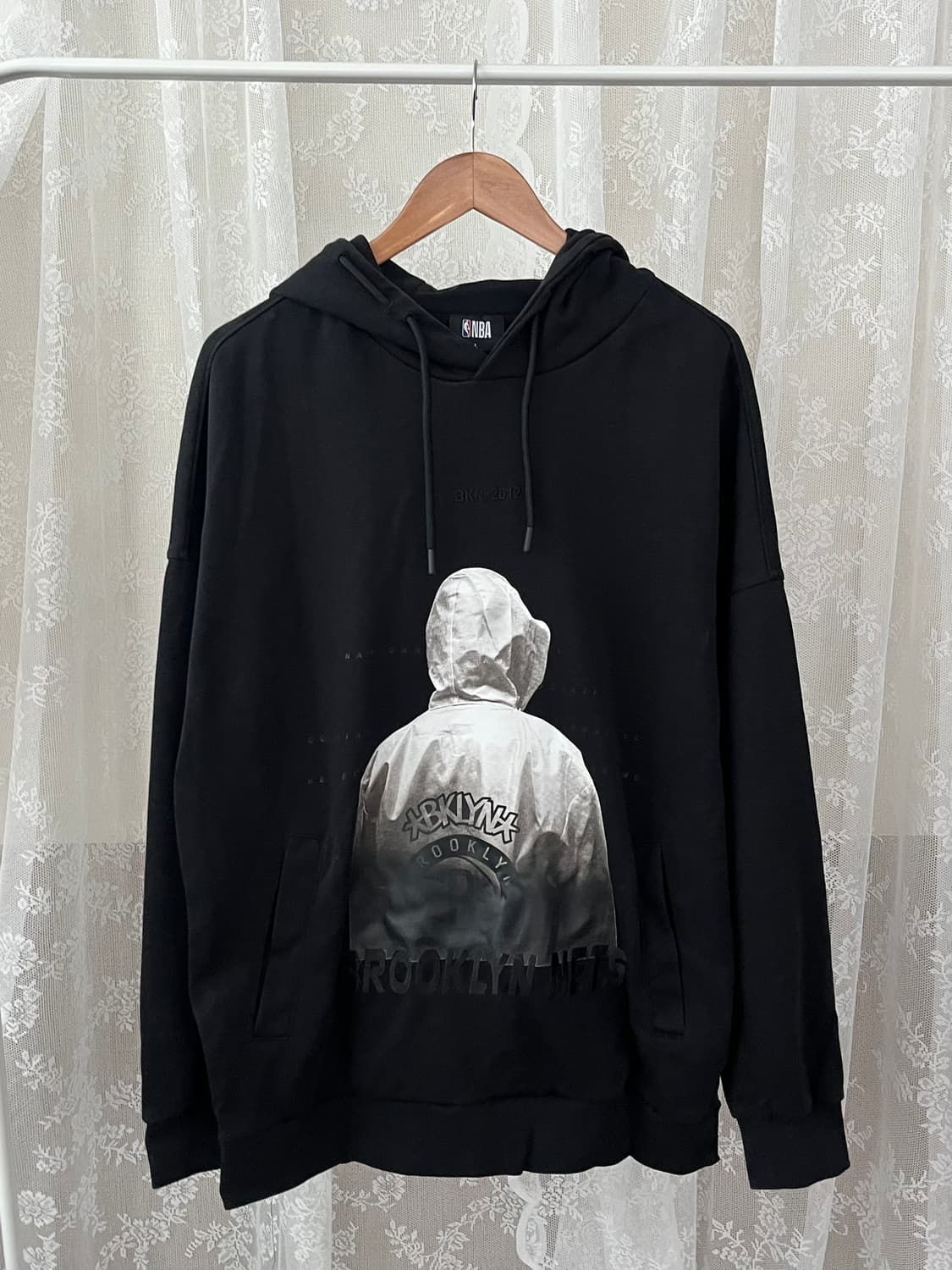 L) NBA 브루클린 네츠 후드티 블랙 상품이미지1