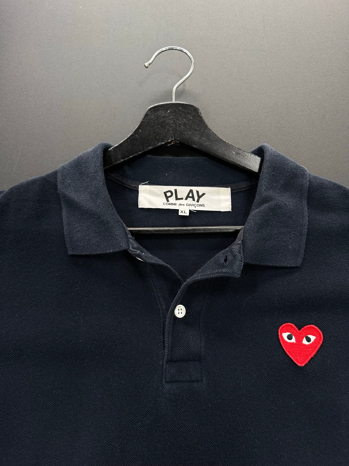 꼼데가르송 플레이 하트 Pk반팔티 네이비 상품이미지5