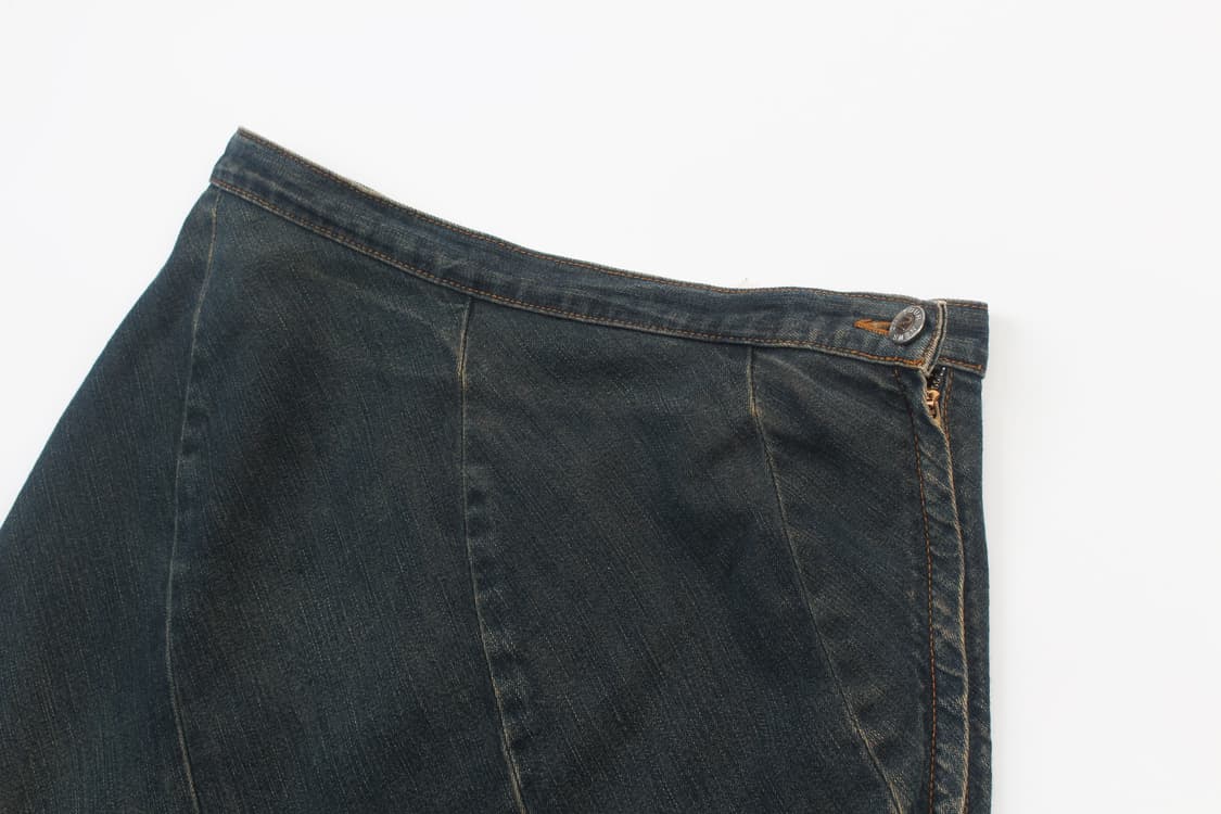 NEWTONE Denim Panel Long Skirt  상품이미지2