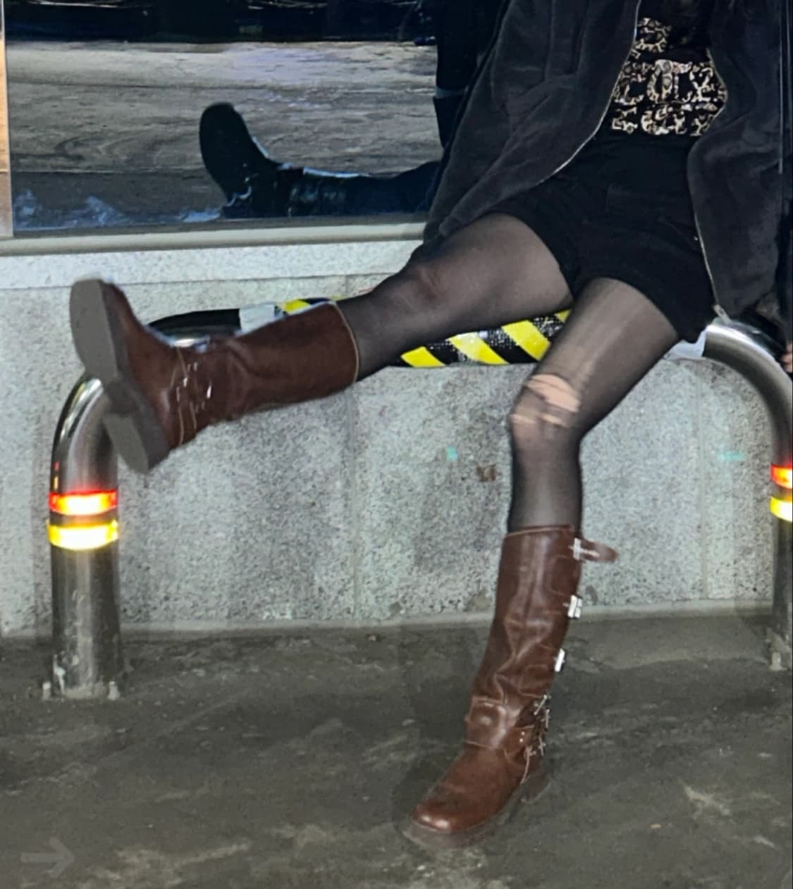 바이커 롱부츠 브라운 245 상품이미지3