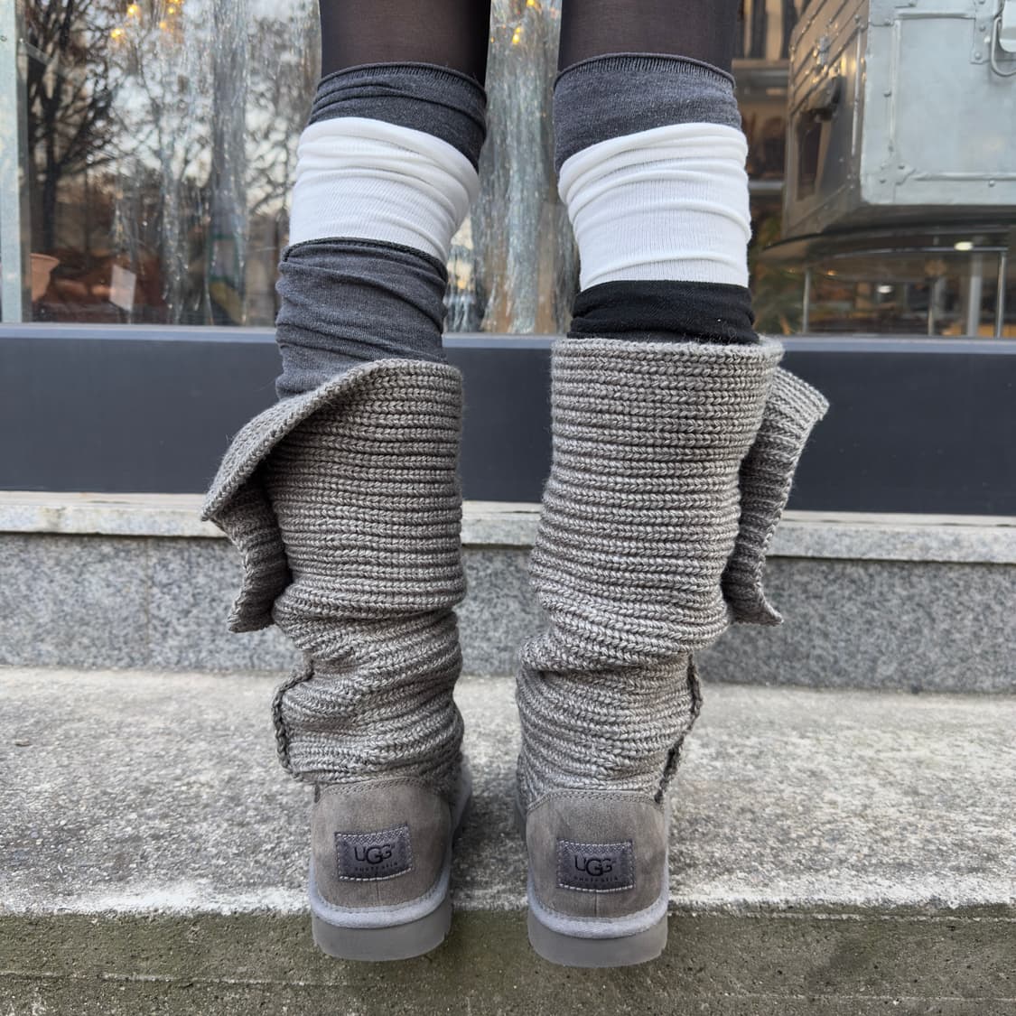 2000s Y2K 니트 카디 어그 부츠 상품이미지7