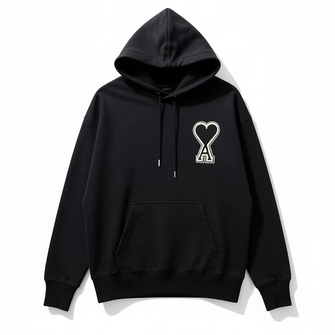 AMI 아미 하트 빅 로고 블랙 후드티  상품이미지1