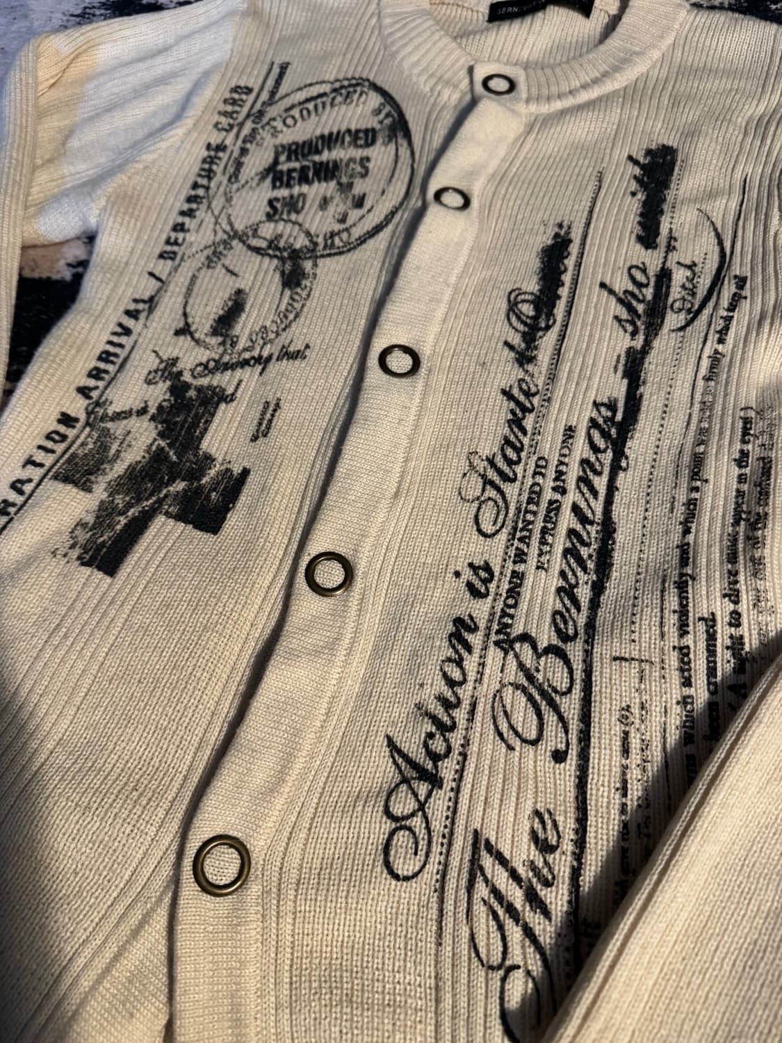 빈티지 펑크 락시크 y2k 니트 가디건  상품이미지2