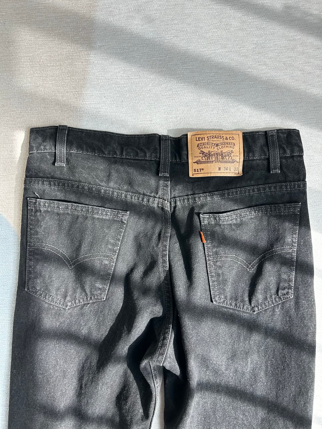 90s 빈티지 리바이스 517 오렌지탭 블랙 usa 상품이미지4