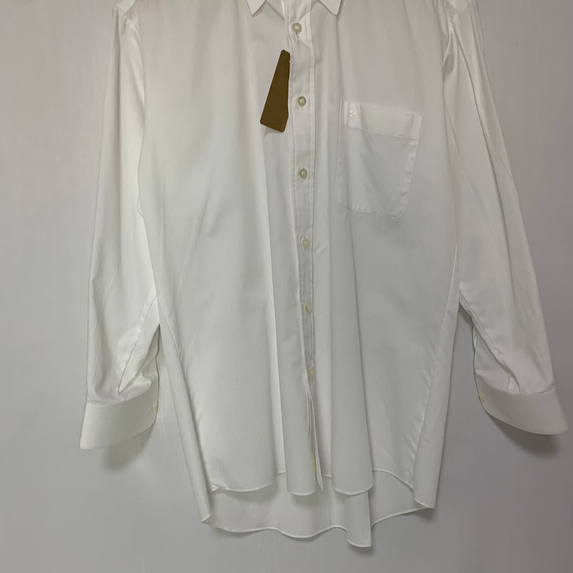 꾸레쥬 빈티지 베이직 셔츠 화이트 남녀공용 상품이미지3