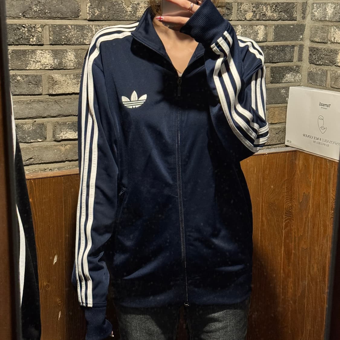 100) 아디다스 파이어버드 네이비 삼선 져지 트랙탑 집업 상품이미지9