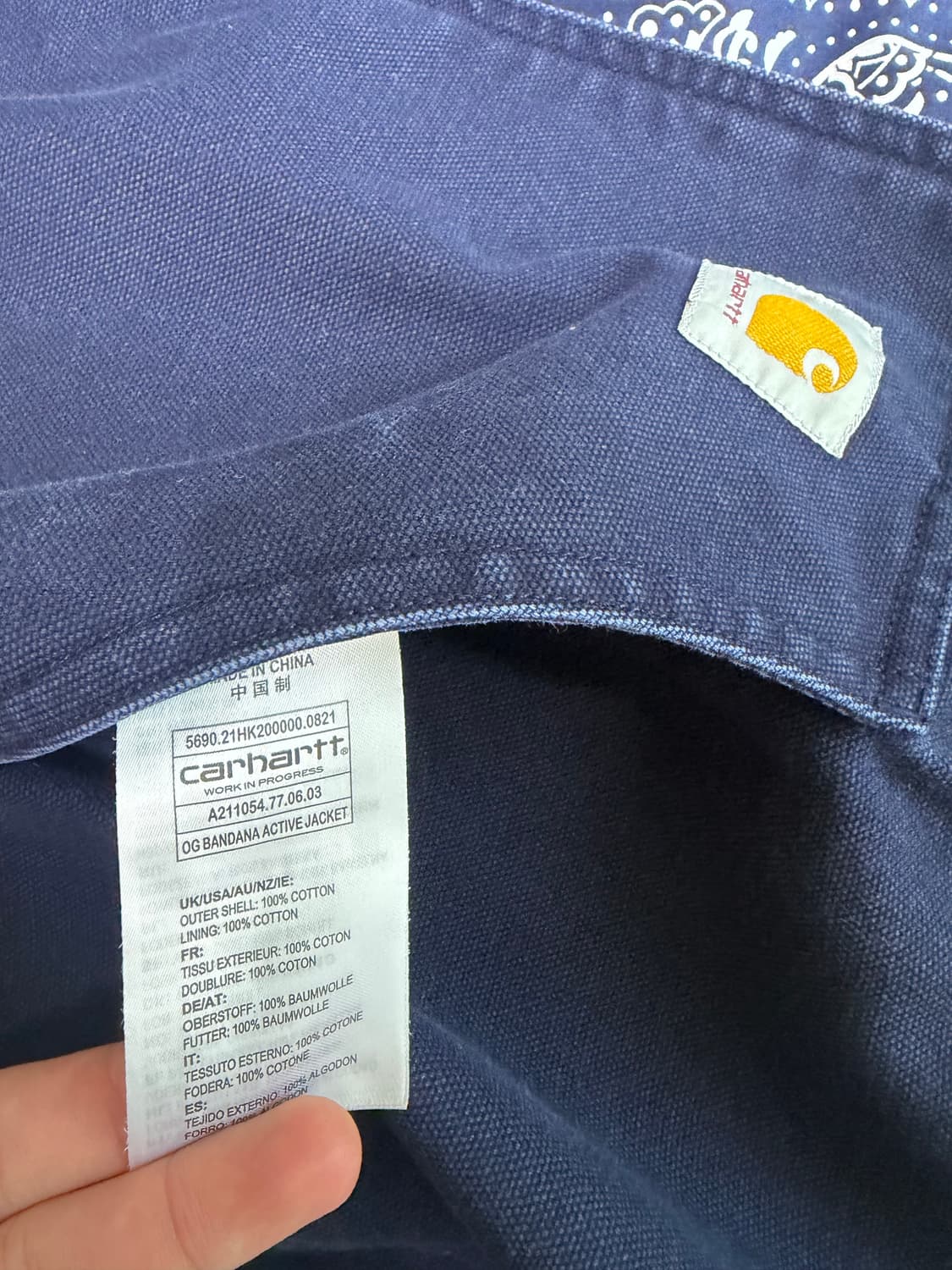 칼하트 반다나 자켓 M 사이즈 상품이미지6
