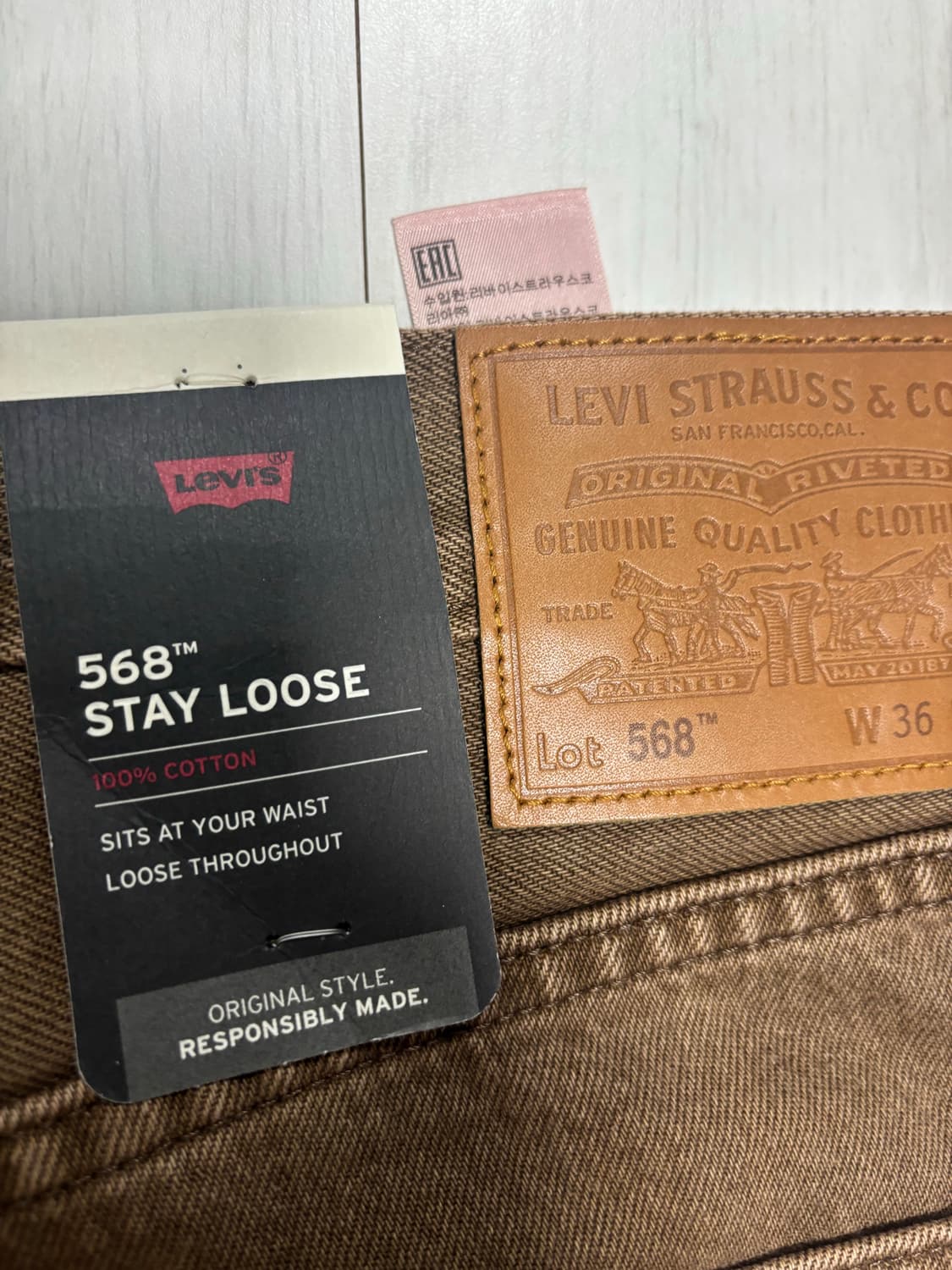 리바이스 568 프리미엄 36x32 상품이미지3