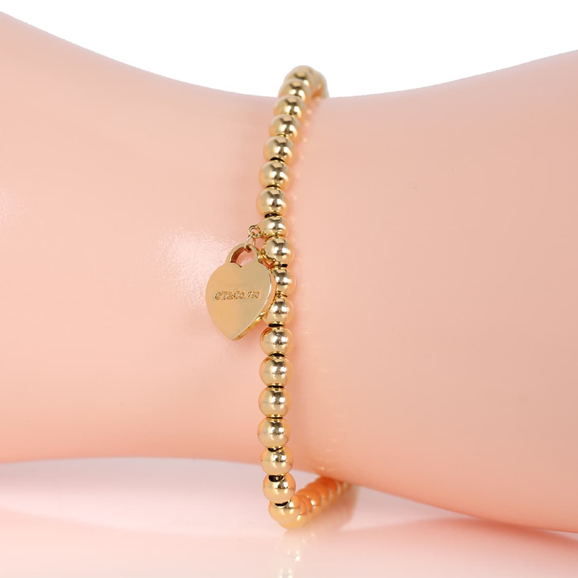 리턴투 티파니 하트 태그 비드 브레이슬릿 옐로우골드 팔찌 23993104 상품이미지8