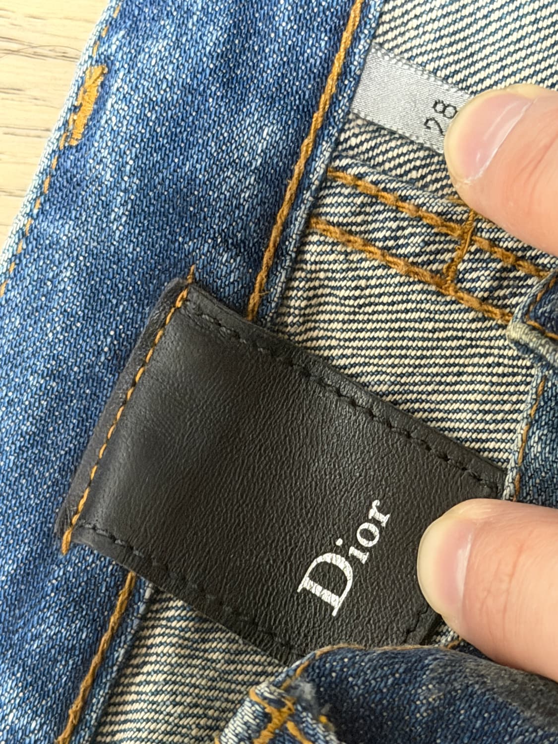 디올옴므 07 블루왁스 코팅진 28사이즈 (사용감 있음 3–4번사진) 상품이미지7