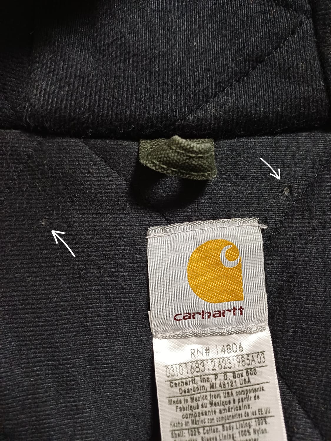 👀 칼하트 덕 액티브 자켓 J130 - 모스 그린 상품이미지10