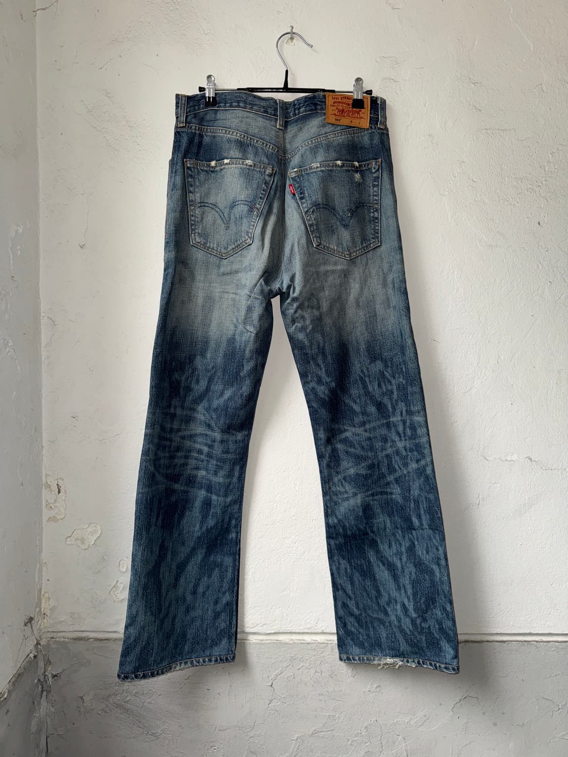 [30]Levis 리바이스 501 빈티지 워싱 패치워크 데님팬츠 상품이미지5