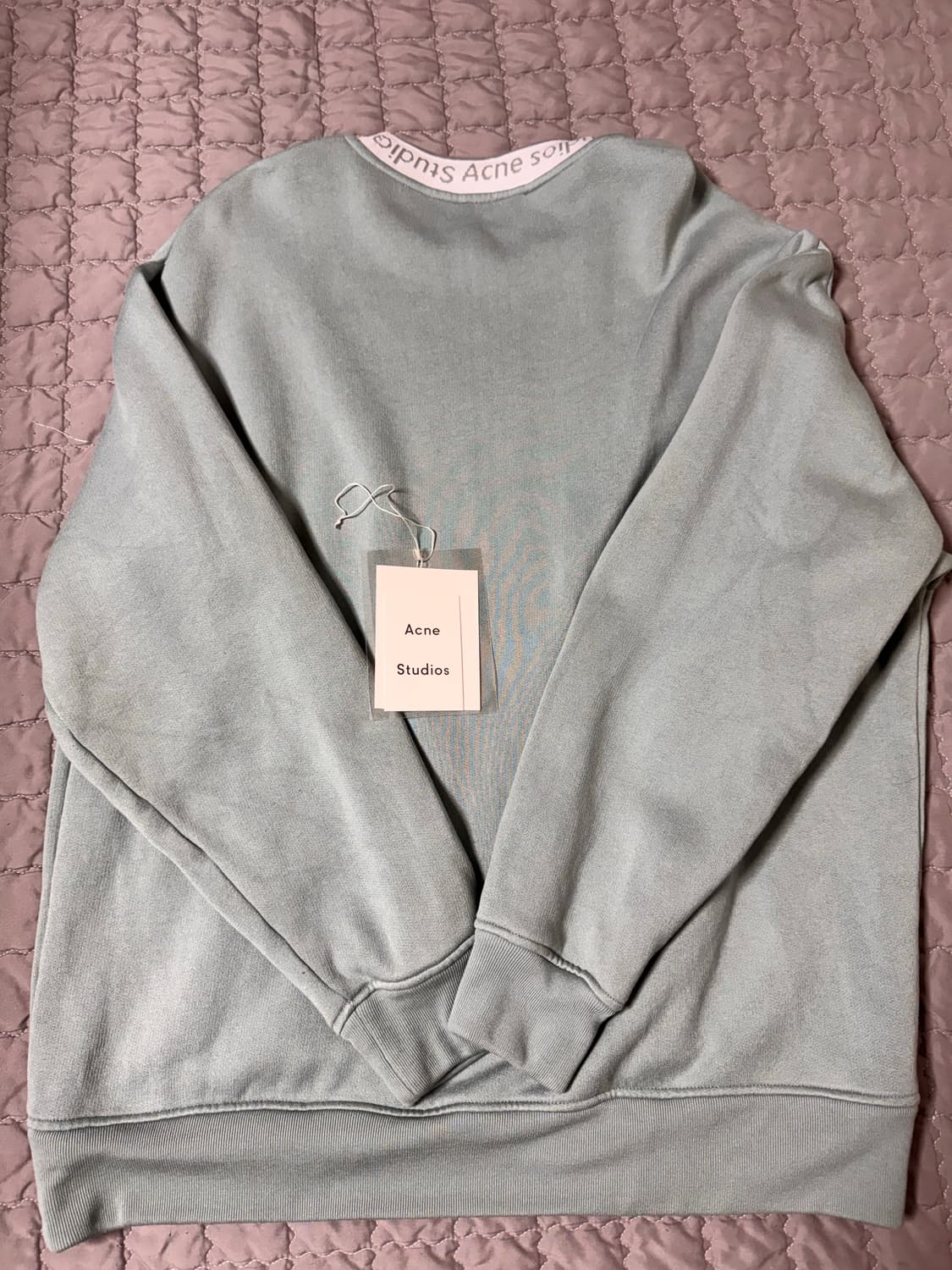 아크네 스튜디오 넥로고 맨투맨 s 민트 플로고 상품이미지5