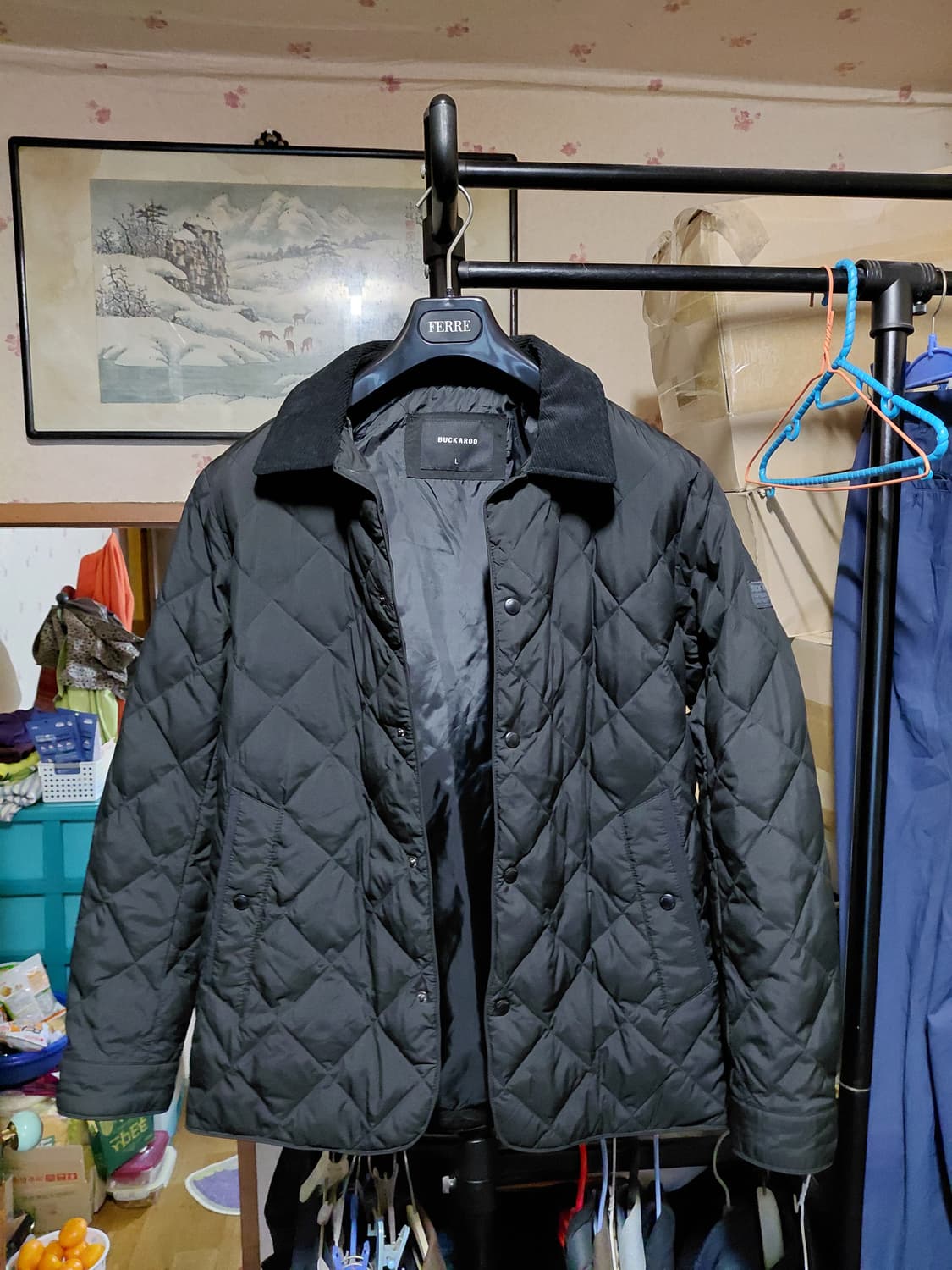 [버커루]퀄팅 덕다운 경량 패딩 자켓L(100)사이즈 상품이미지3