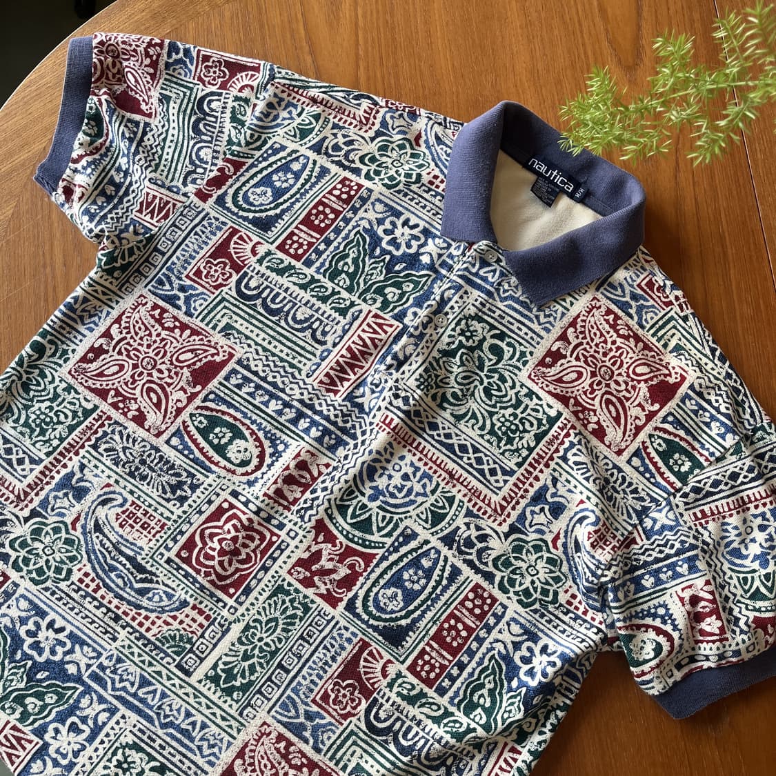 90's Nautica Ethnic Pattern 1/2 PK-T 상품이미지1