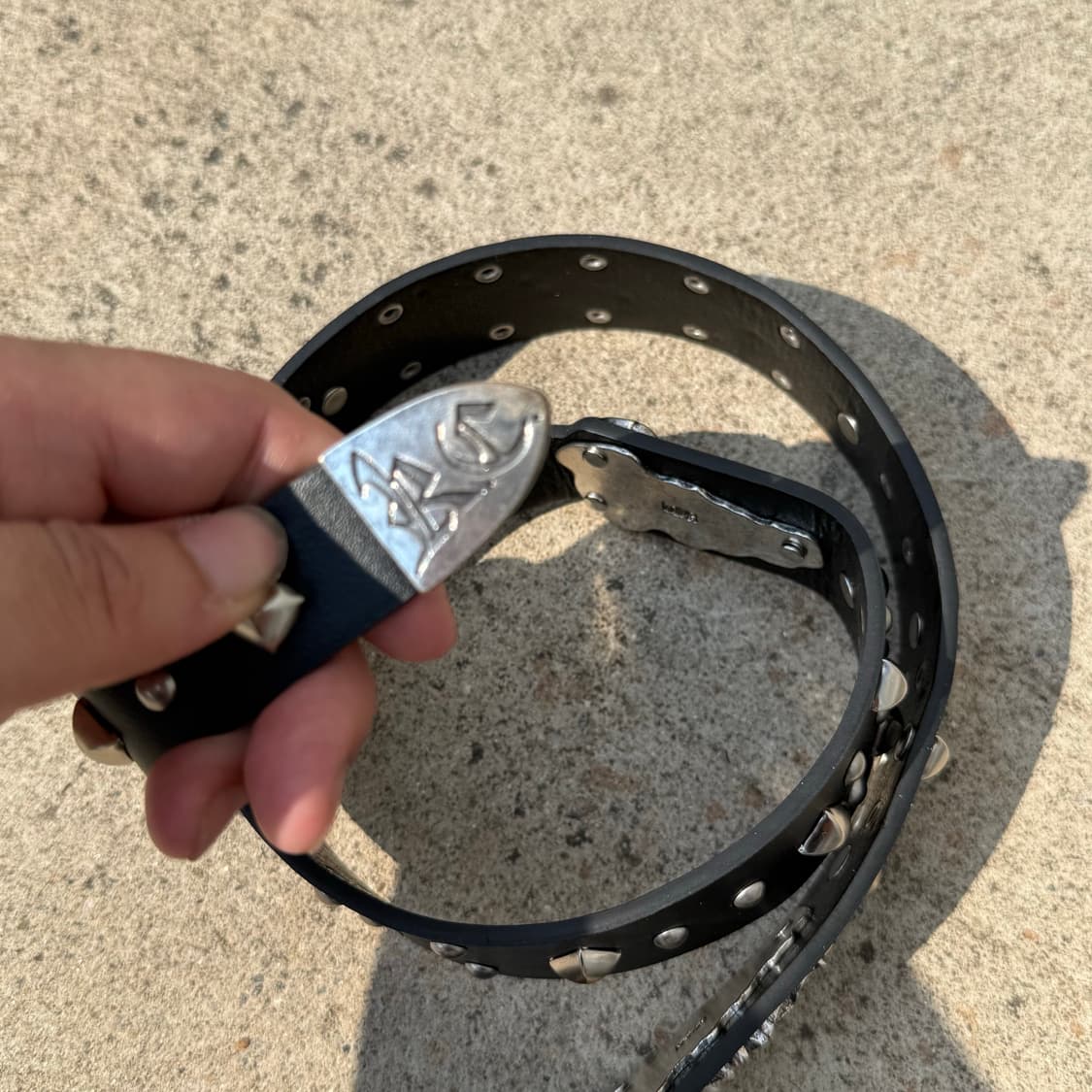 Smoked Metal Scorpion Leather Belt 상품이미지3