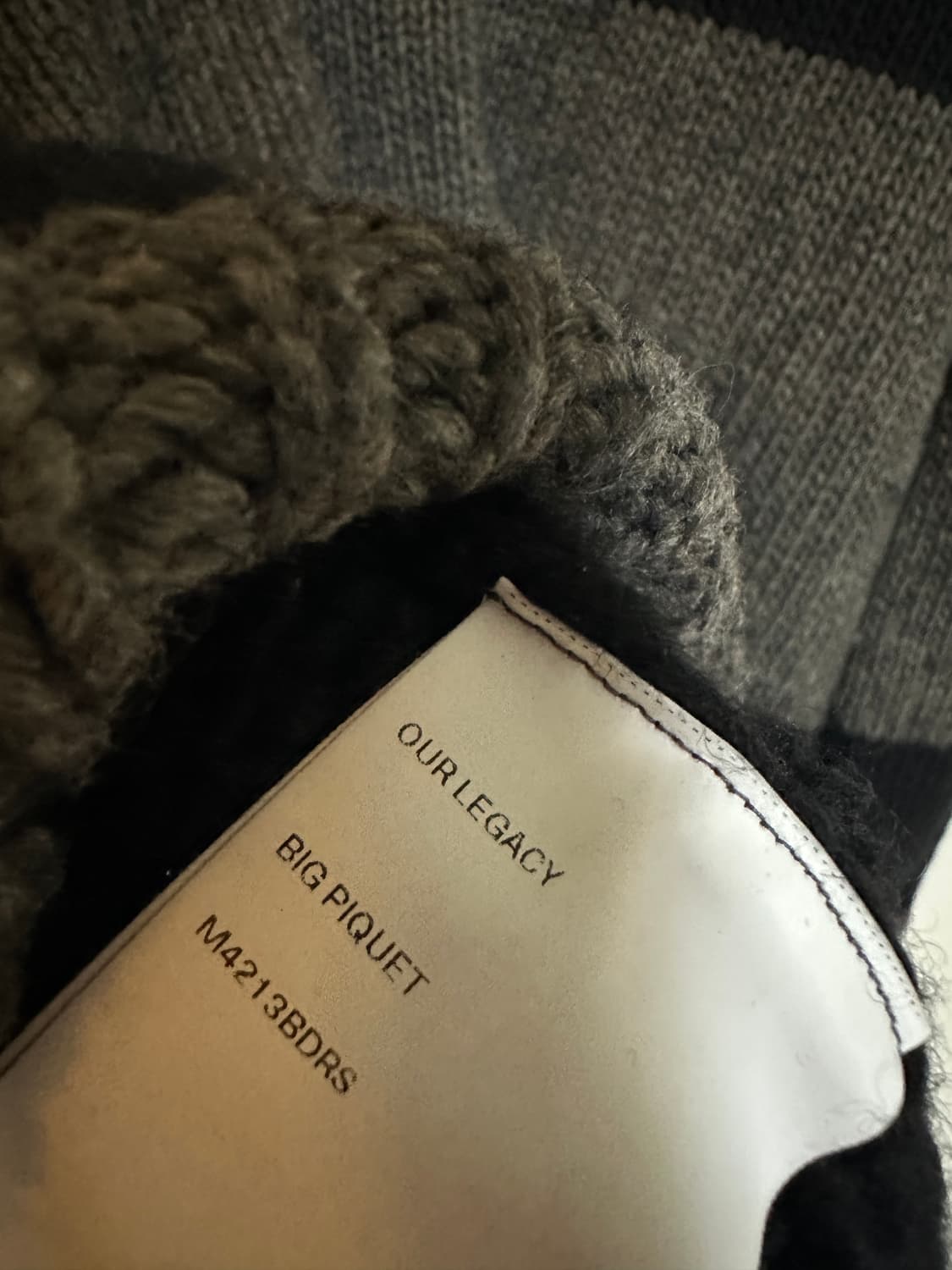 아워레가시 OUR LEGACY 빅피케 럭비 스트라이프니트 46사이즈 상품이미지4