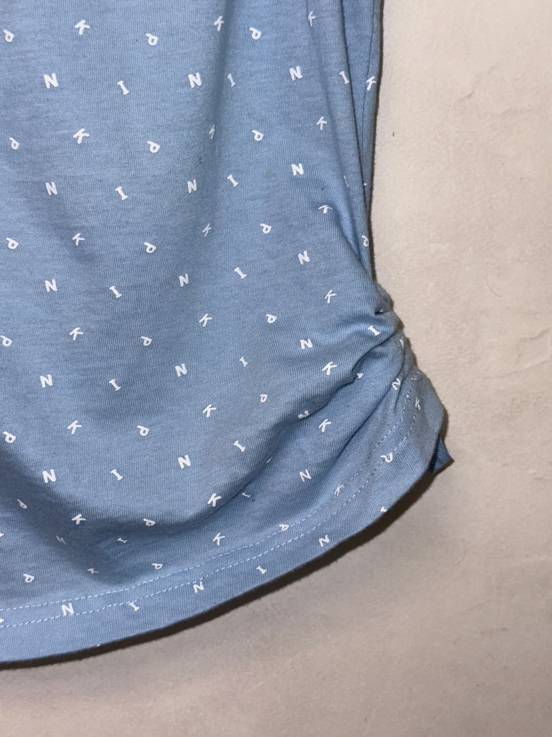 Pink mute blue side shirring sleeveless 상품이미지3