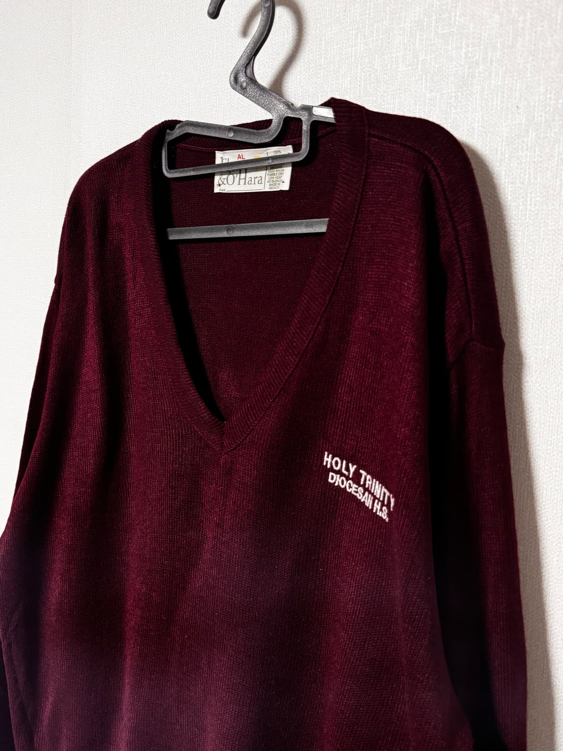 AL Flynn & O'Hara 멕시코 버건디 오버사이즈 니트 상품이미지1