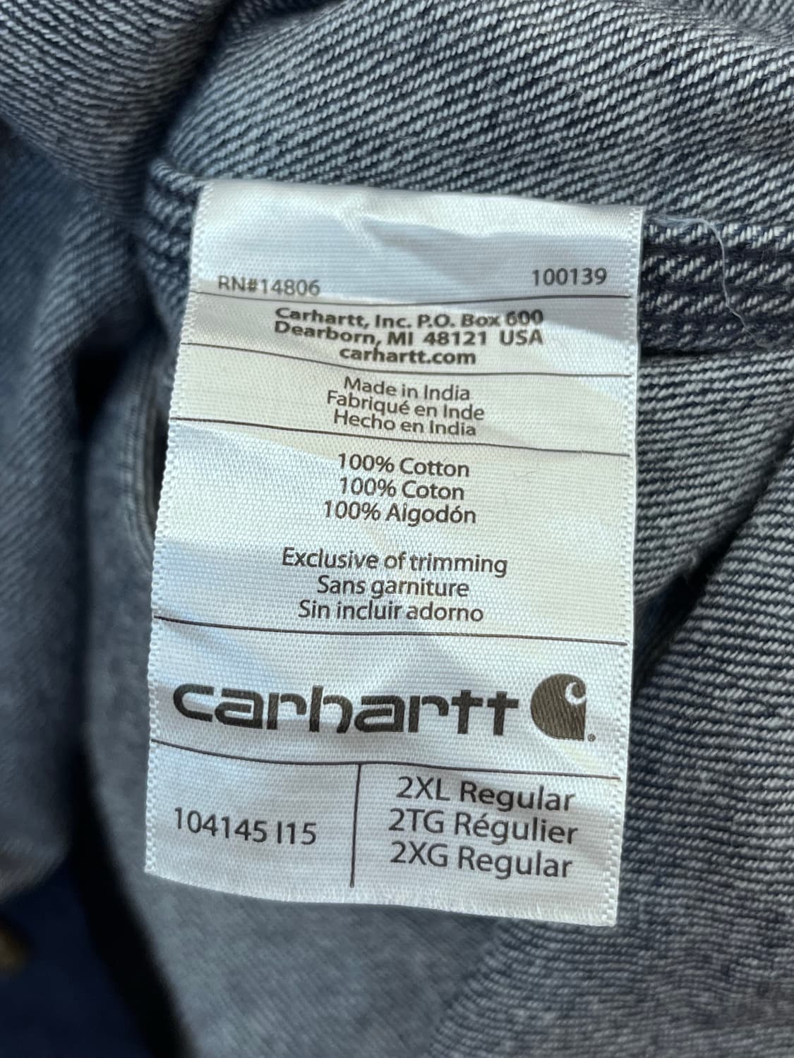 칼하트 데님 워크 셔츠 상품이미지9