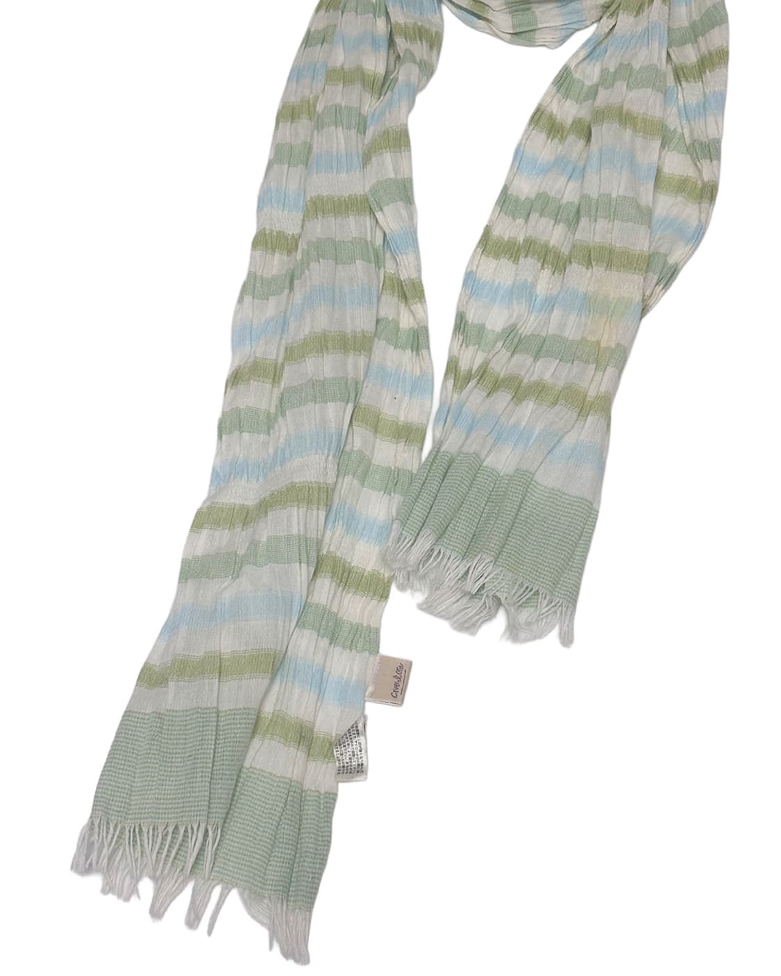 페일 민트 믹스 스트라이프 스카프 상품이미지3