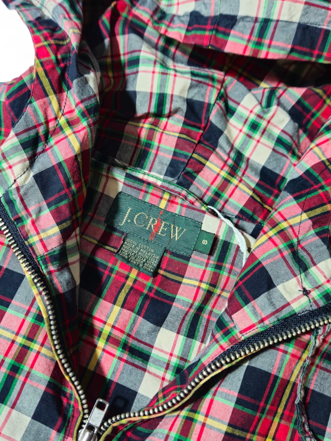 1990's 제이크루 J.crew 체크 아노락 자켓 S 105 상품이미지3