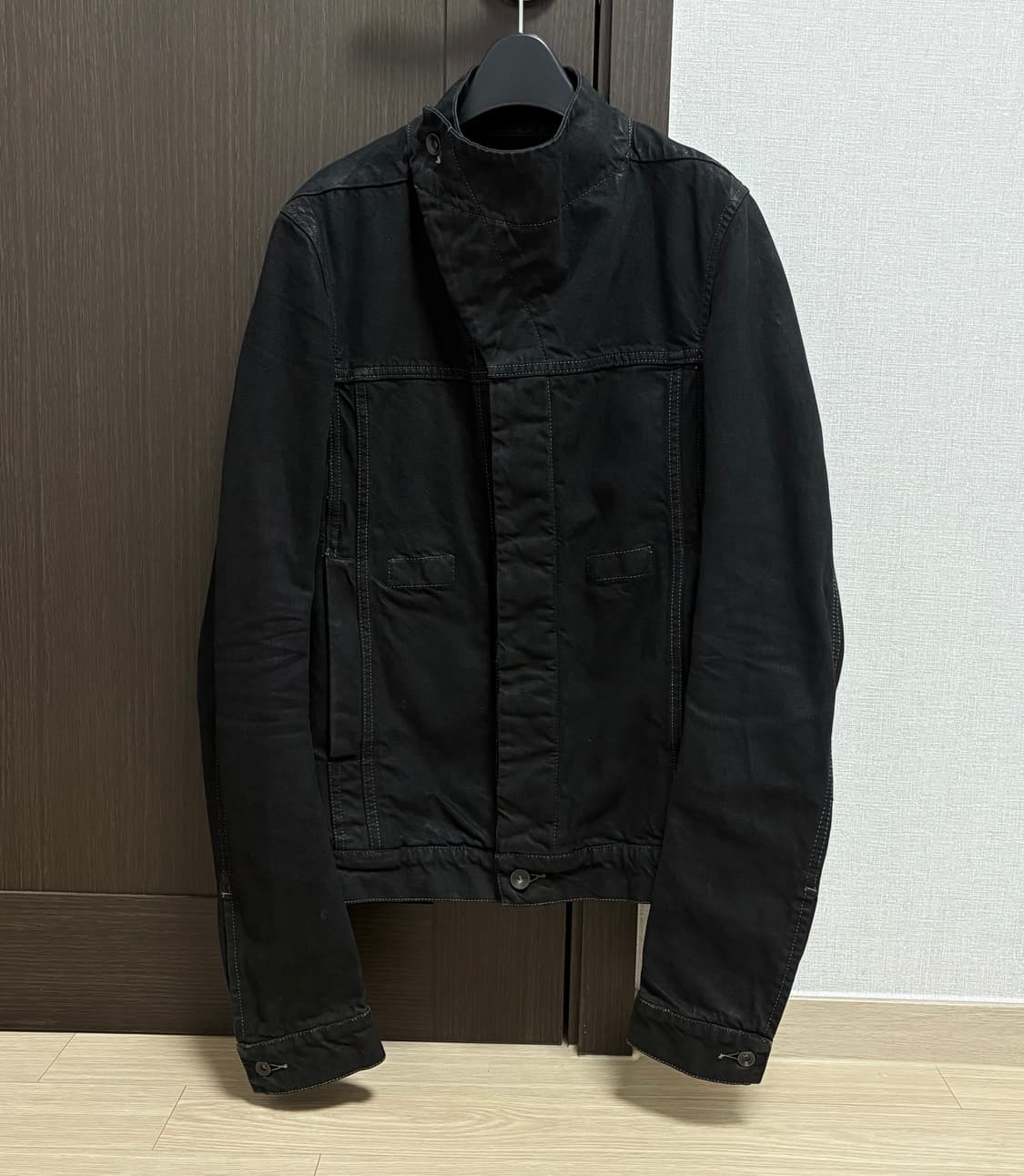 릭오웬스 슬레이브 데님자켓 블랙 xs 상품이미지1